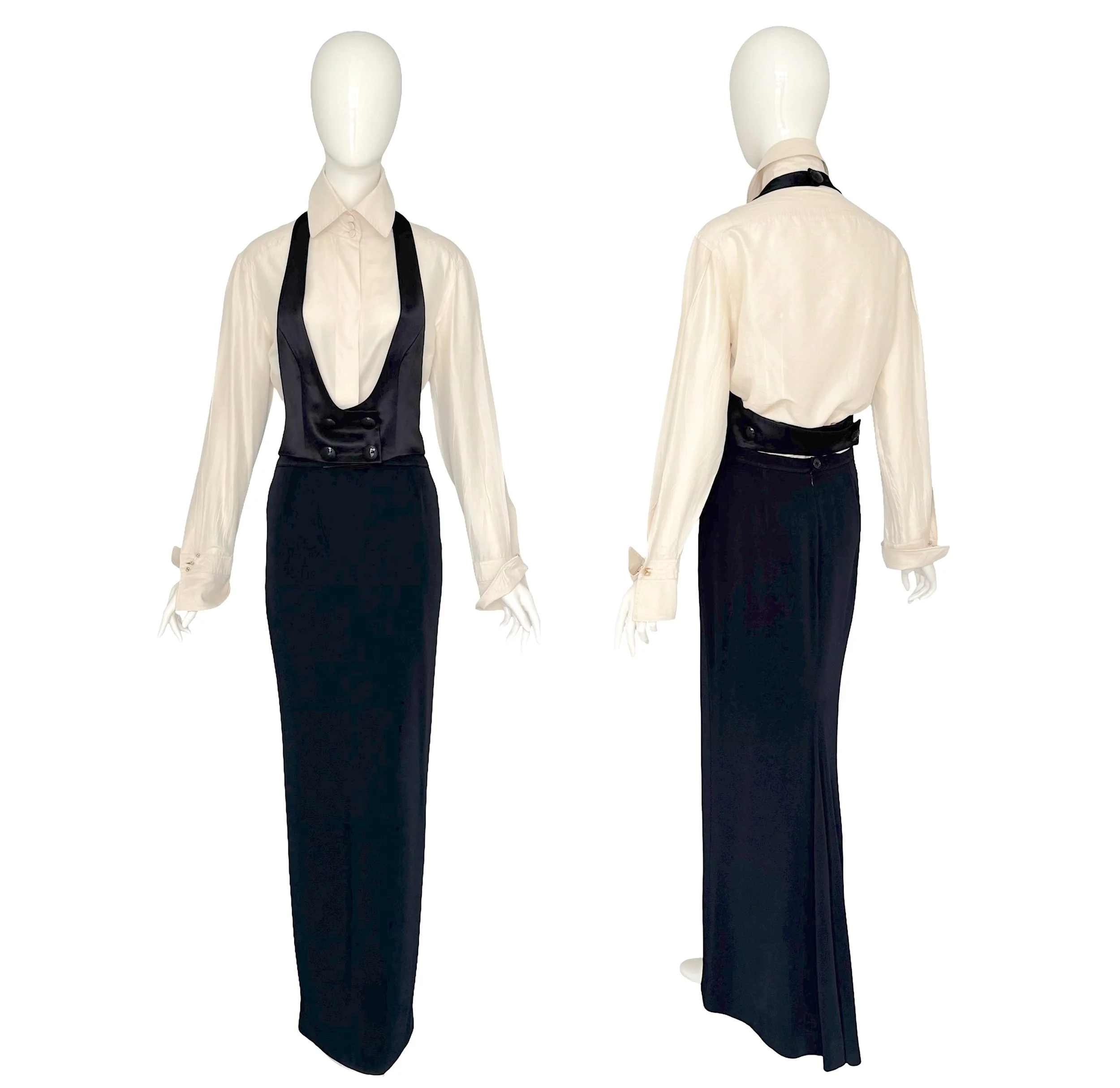 Gianfranco Ferré Vintage Fall Winter 1995 Runway Three-Piece Tuxedo-Inspired Set.jpg