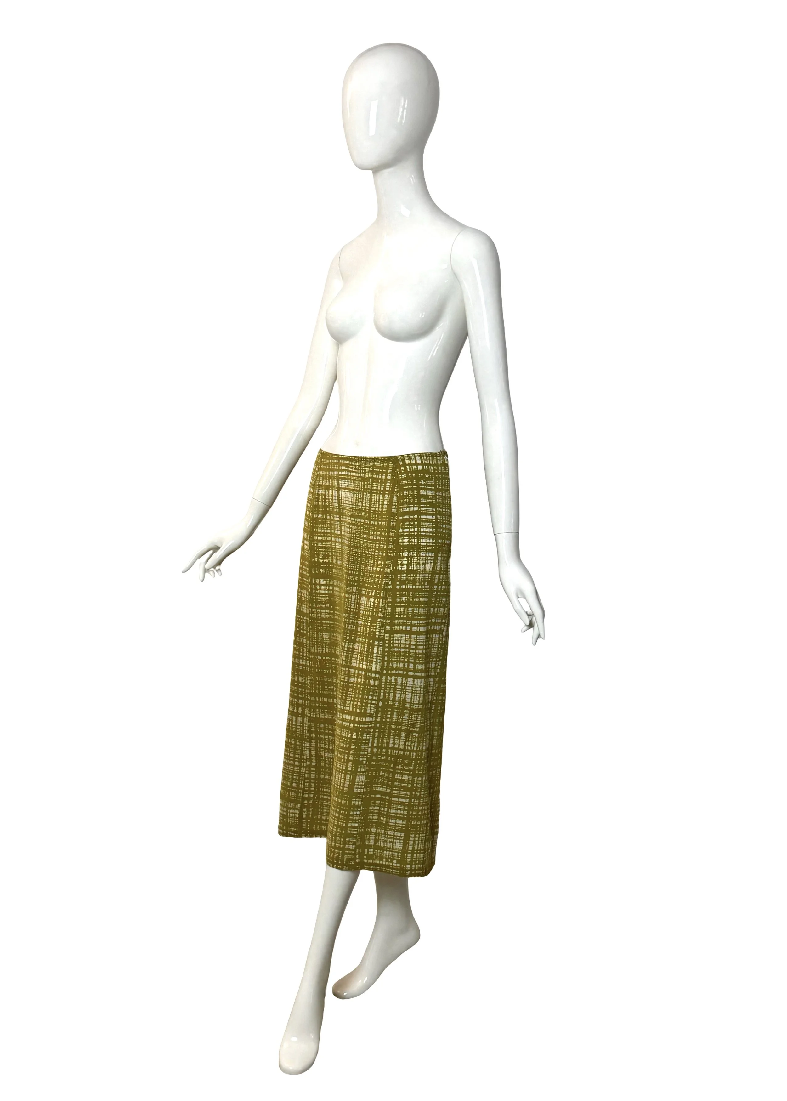 Prada by Miuccia Prada Spring Summer 1996 Runway Collection Silk Printed Skirt.jpg