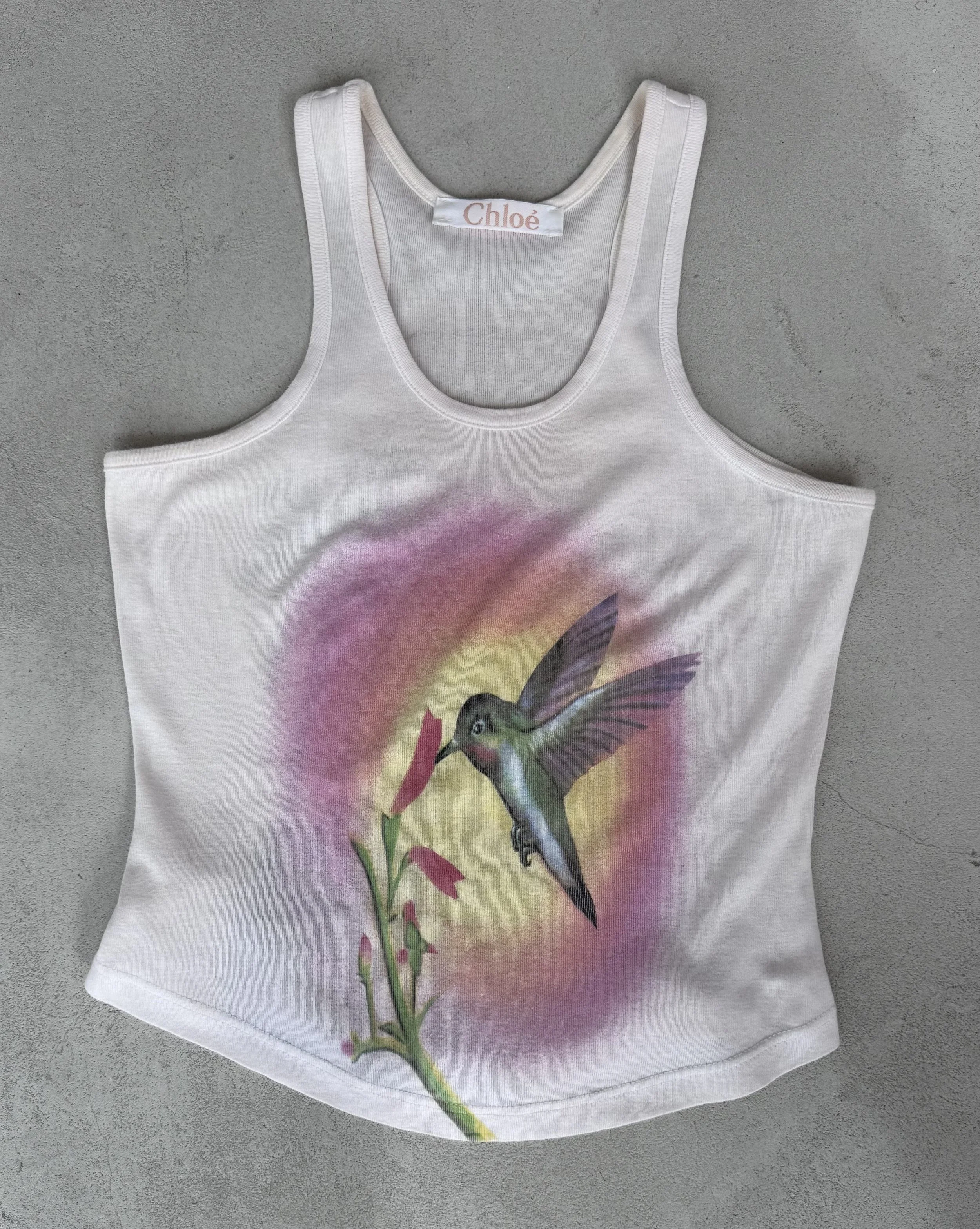 Chloé by Stella McCartney Spring Summer 1999 Runway Hummingbird Print Tank Top.jpeg