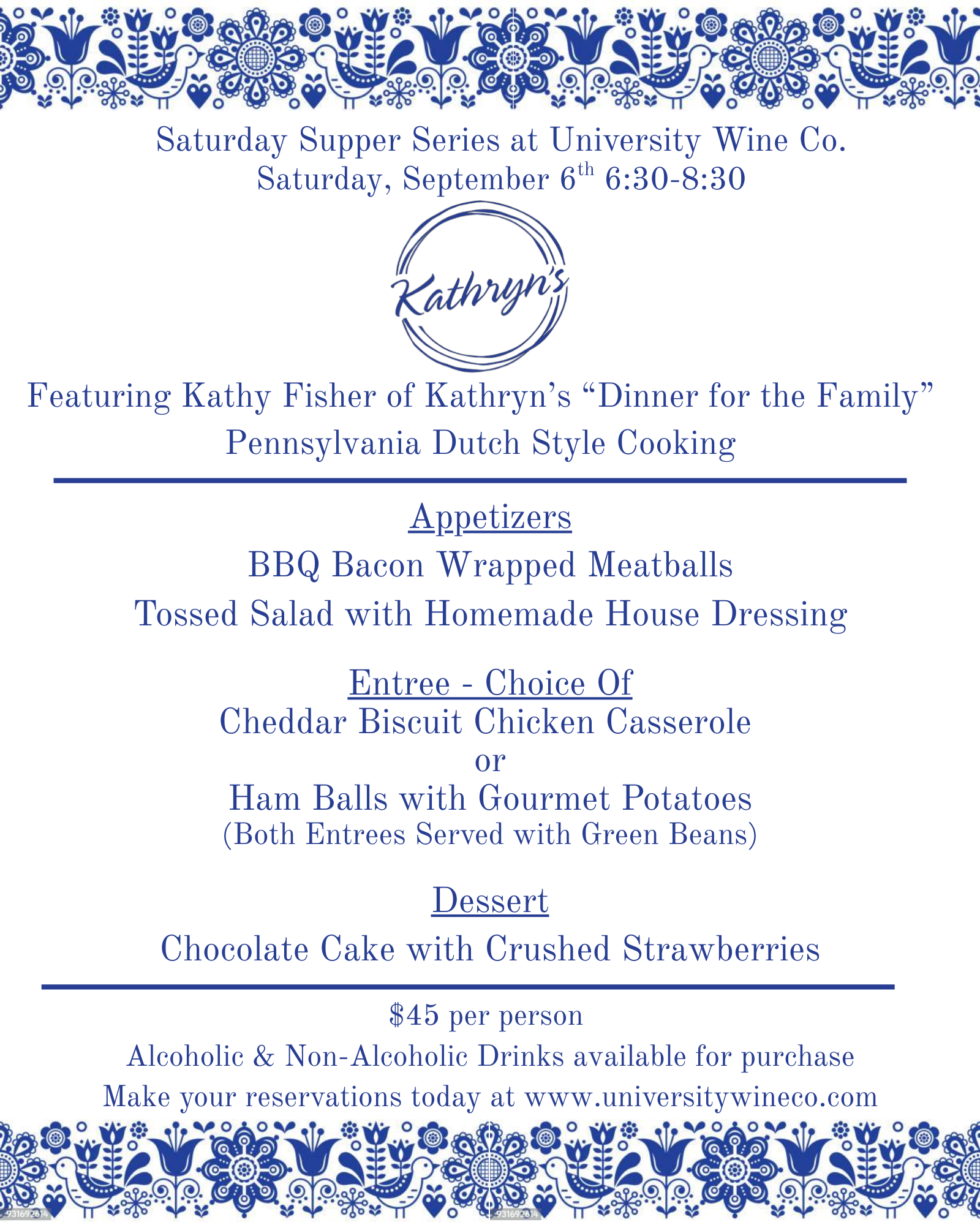 Saturday Supper Series at University Wine Co..png