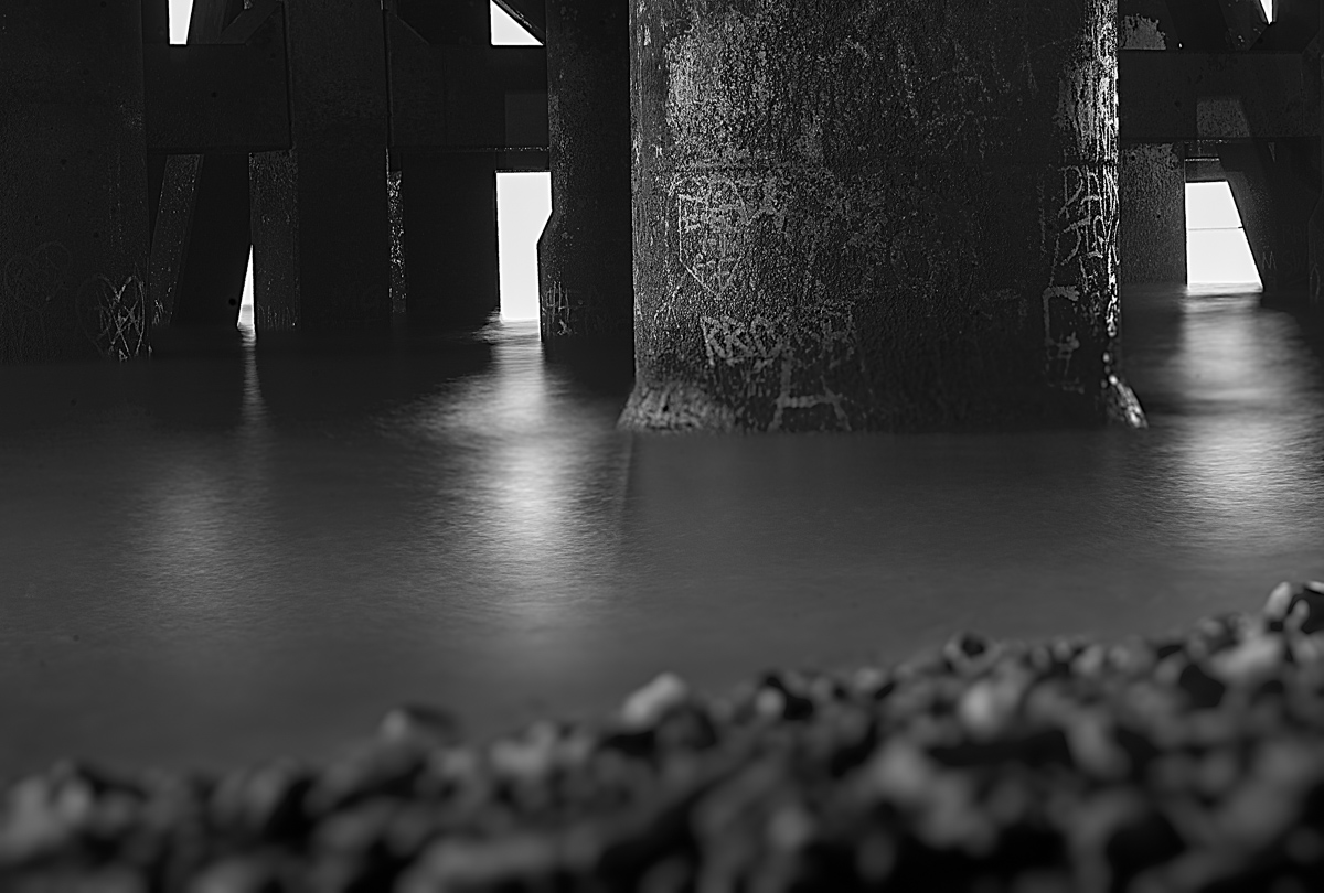30 Second exposure under Penarth pier ... processed in Alien Skin Exposure 7.