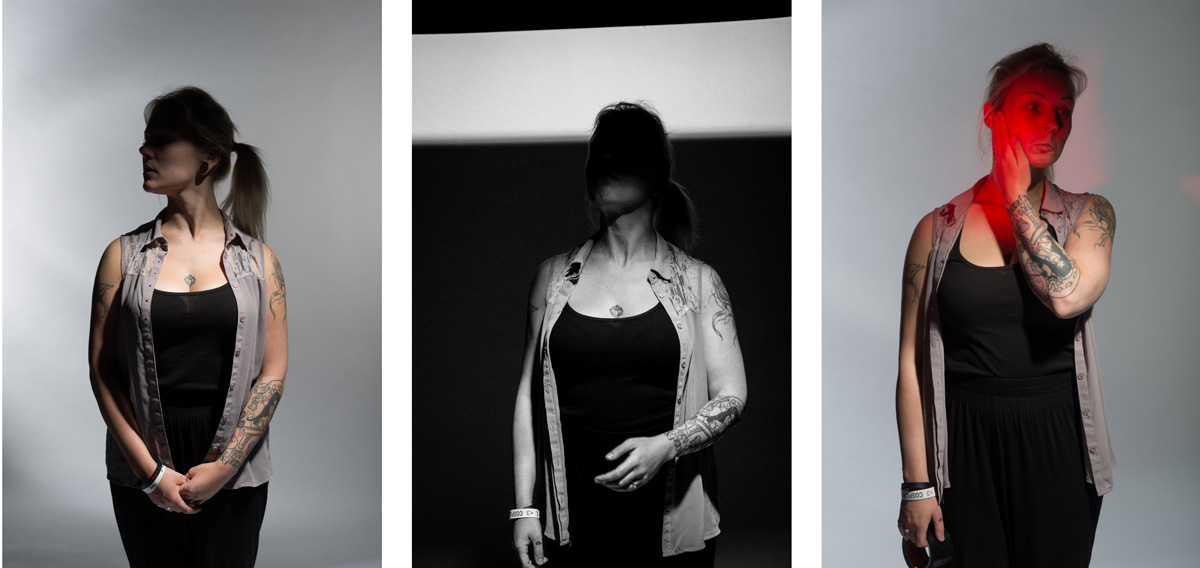 Making sure the lighting behaved with some tester shots before the subjects turned up.