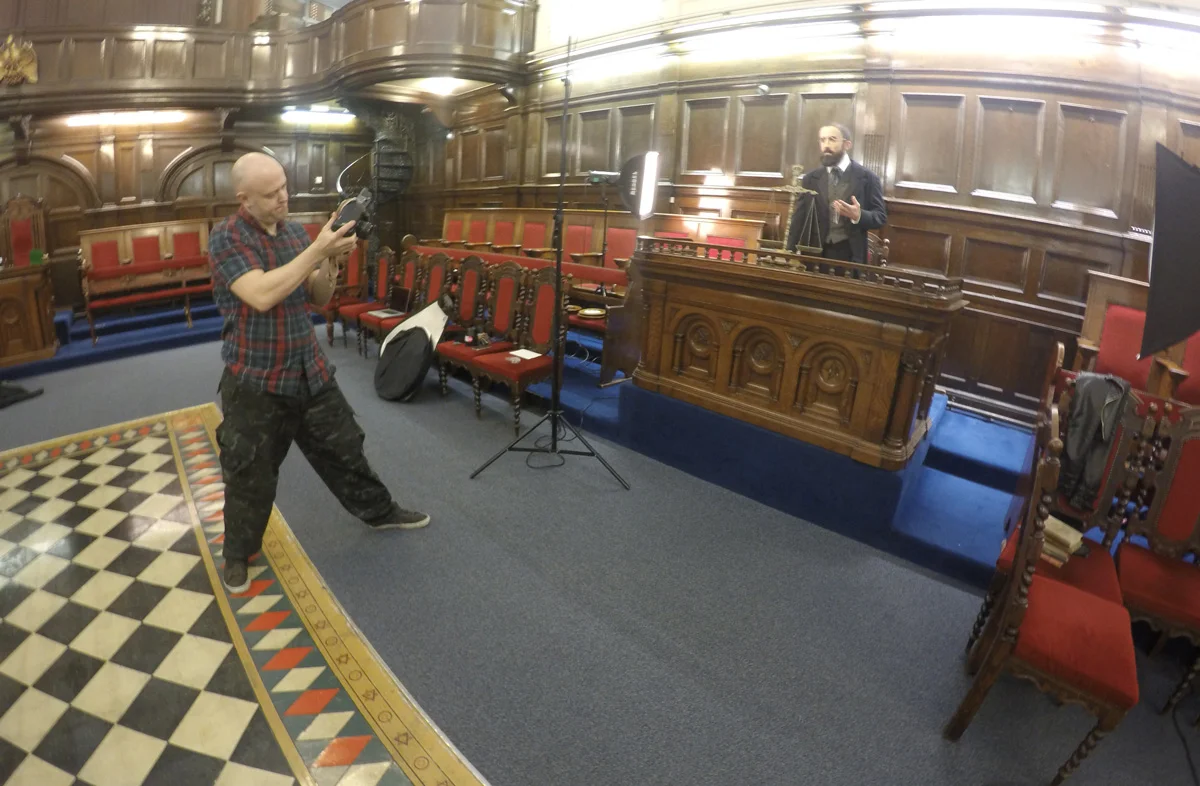 Yours truly doing a light test at recent shoot in this amazing place.