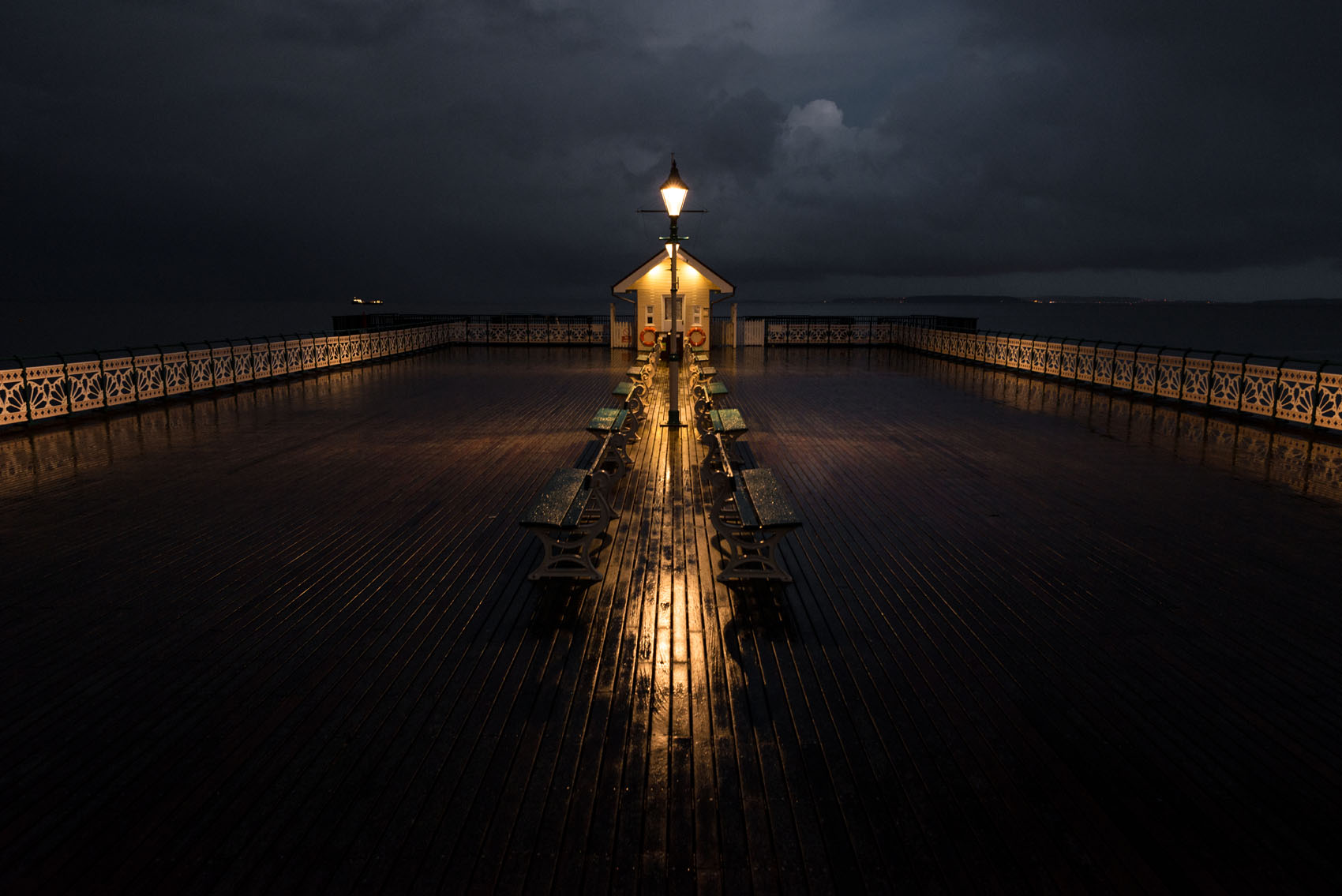Penarth Pier in the rain