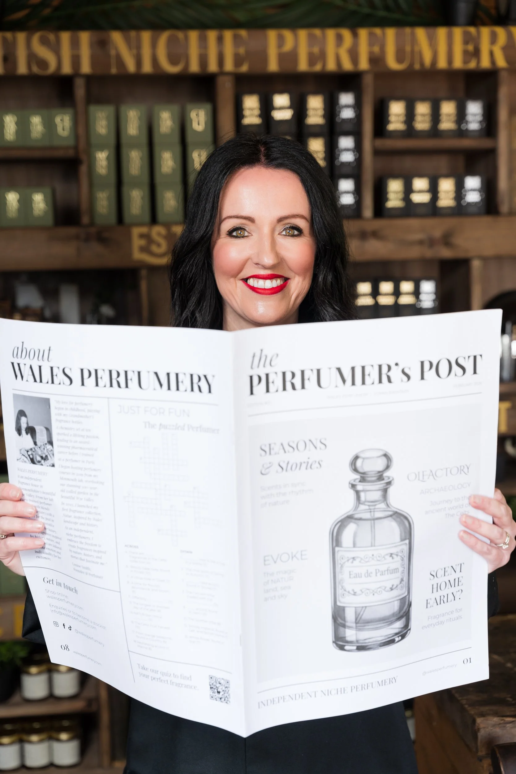 brand photography and portraits for Wales perfumier