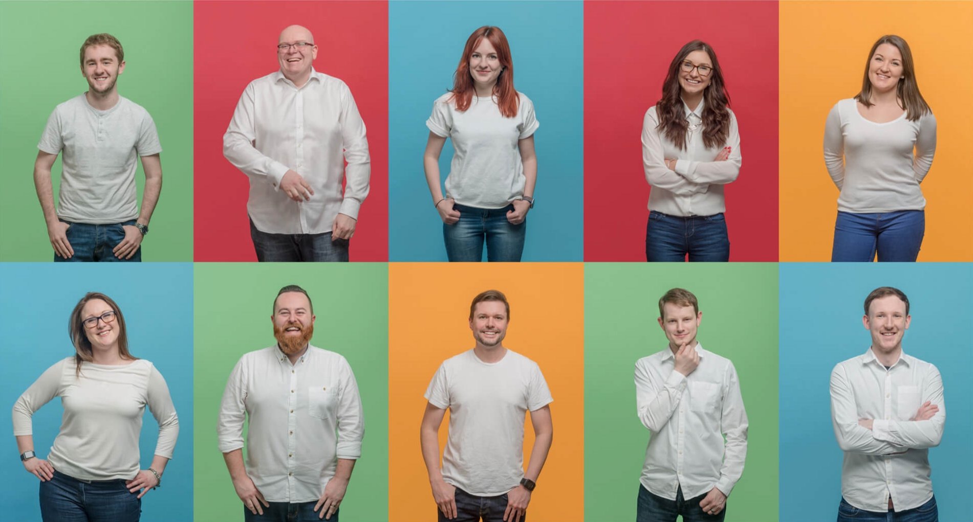 Formal portraits can be elevated if there are brand colours or an overall styling guide… however loose.