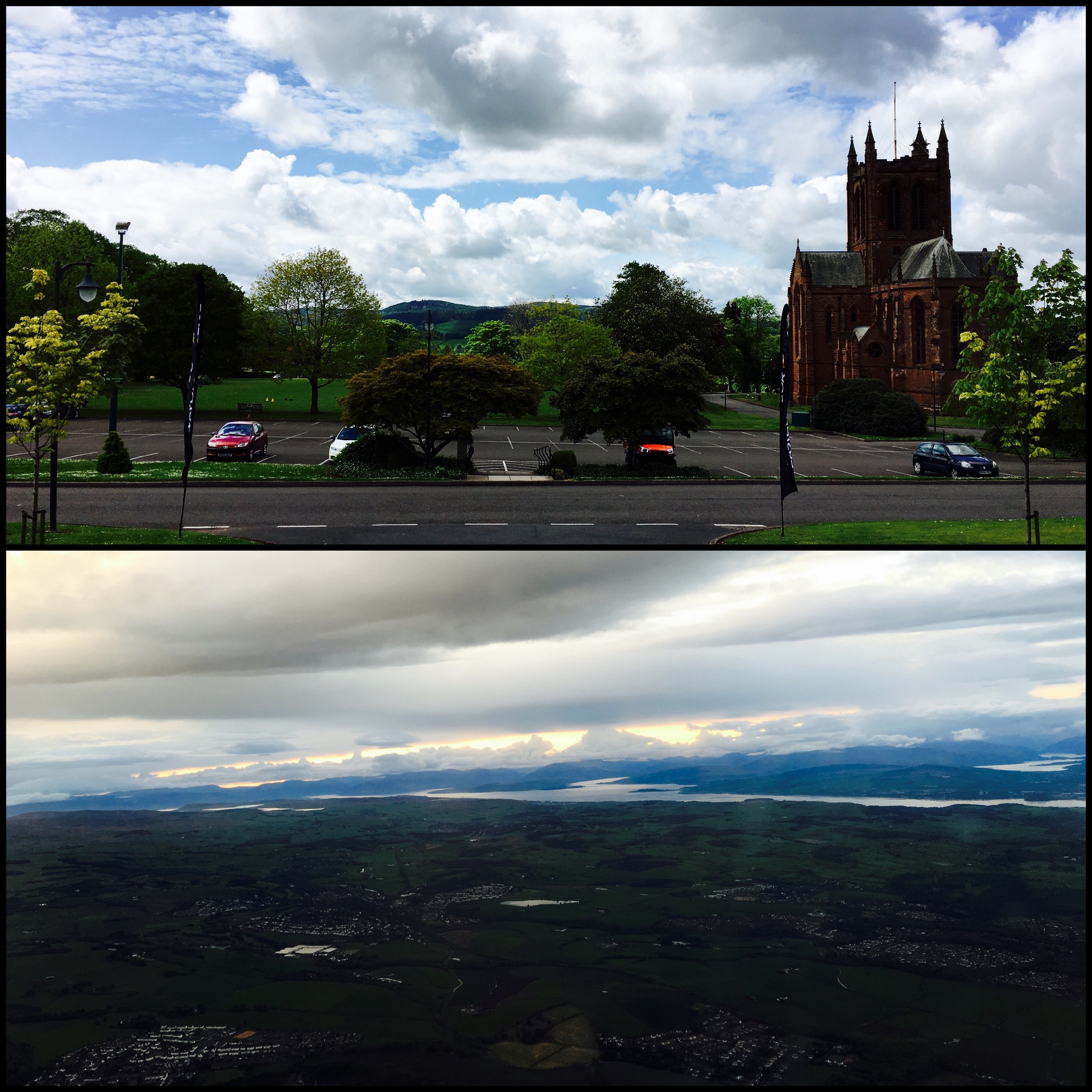 Dumfries and Scotland from up in the air