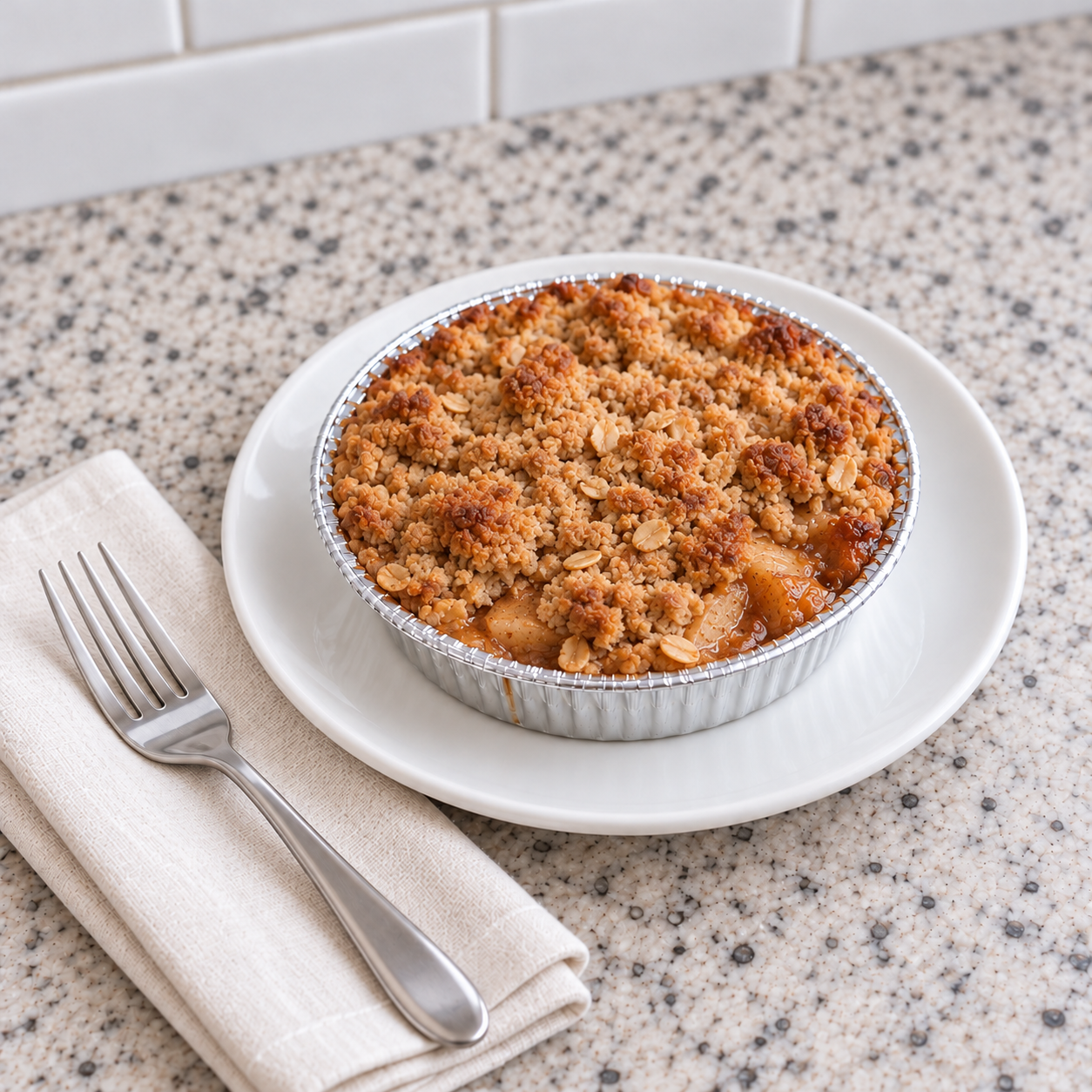Personal Apple Pear Crisp (Gluten Free & Vegan)