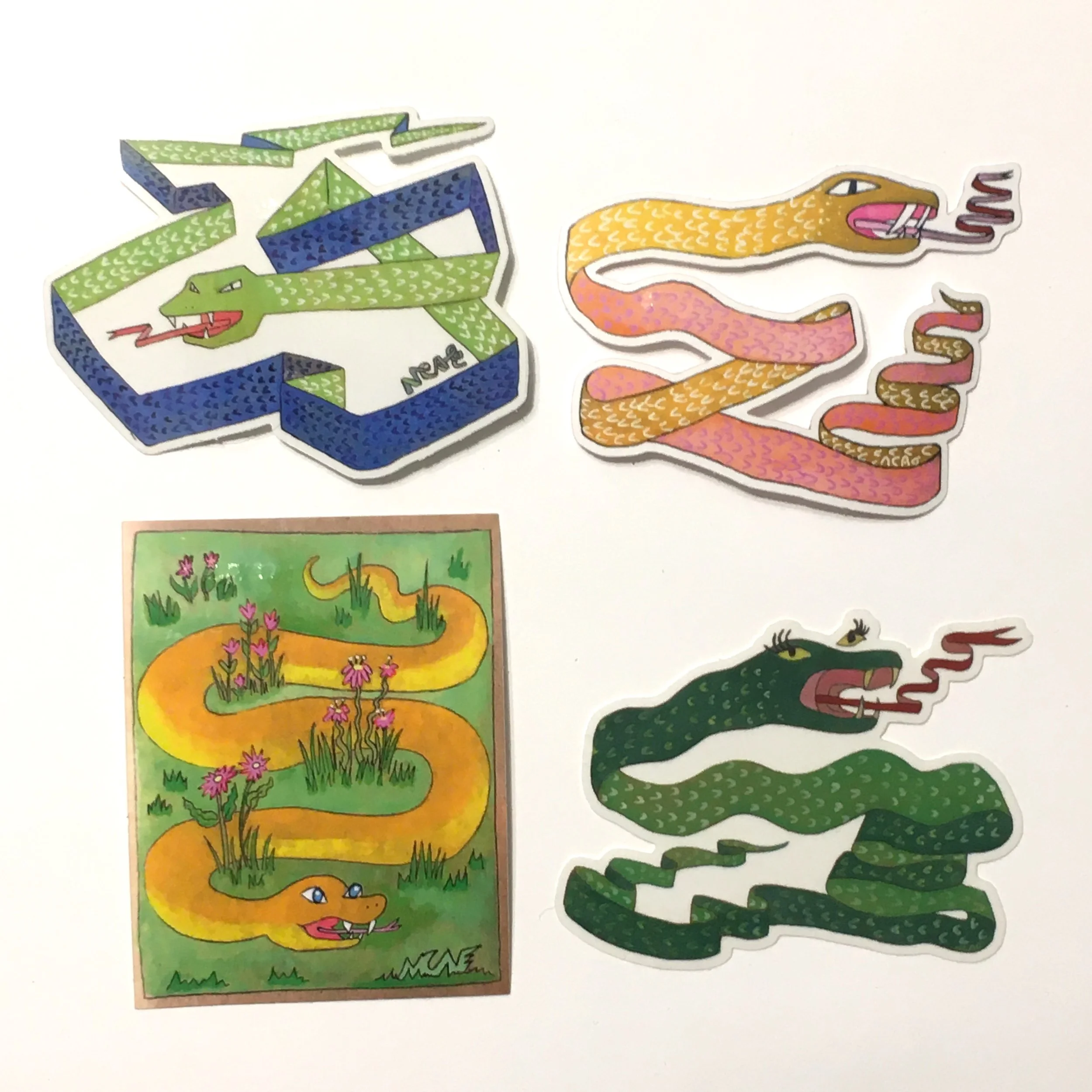 Snakes 2.0 pack of 4 stickers