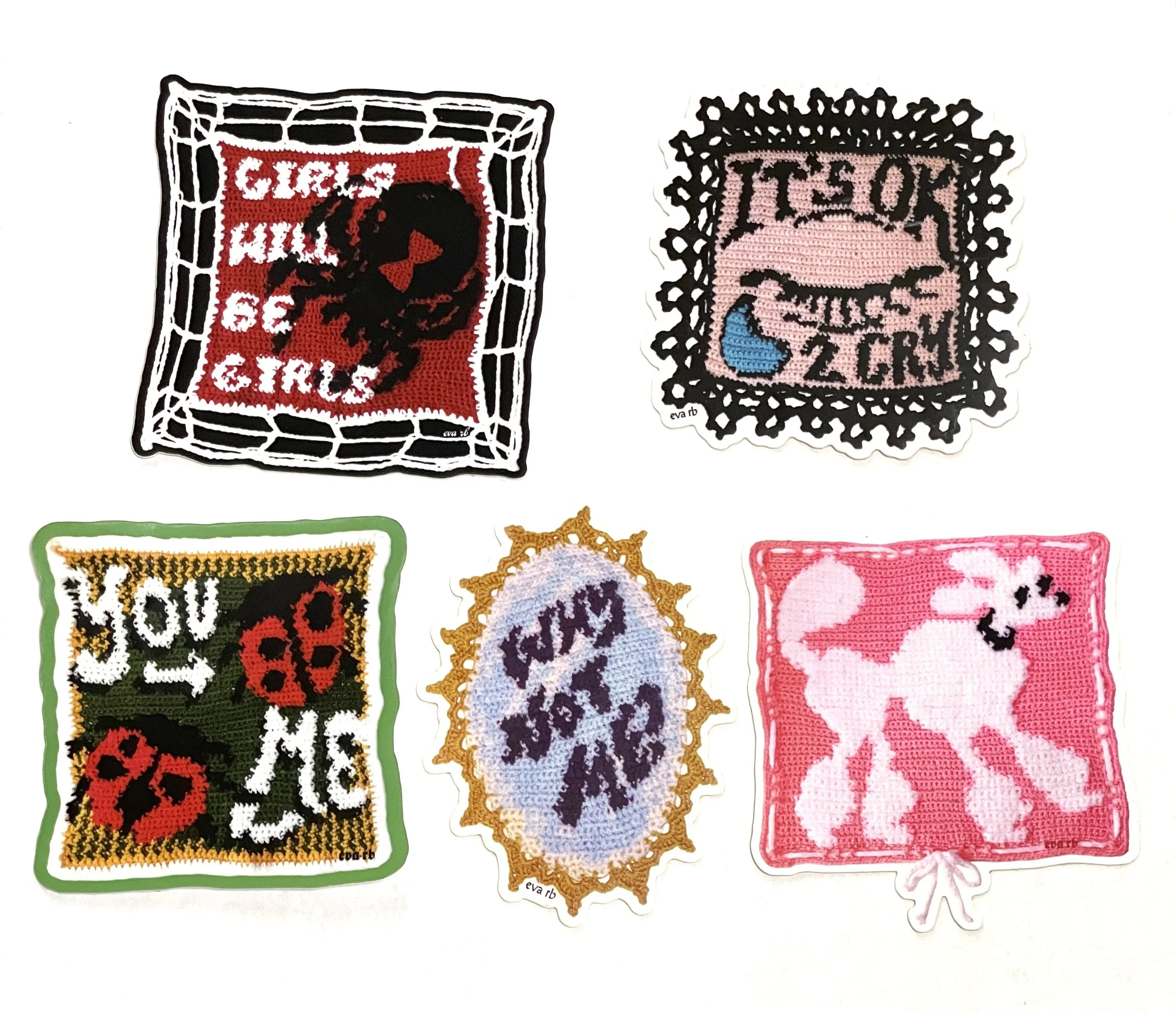 Crochet Panels pack of 5 by Eva