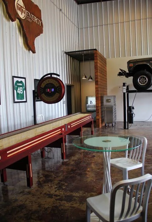 Shuffleboard area of the "MANning Cave"