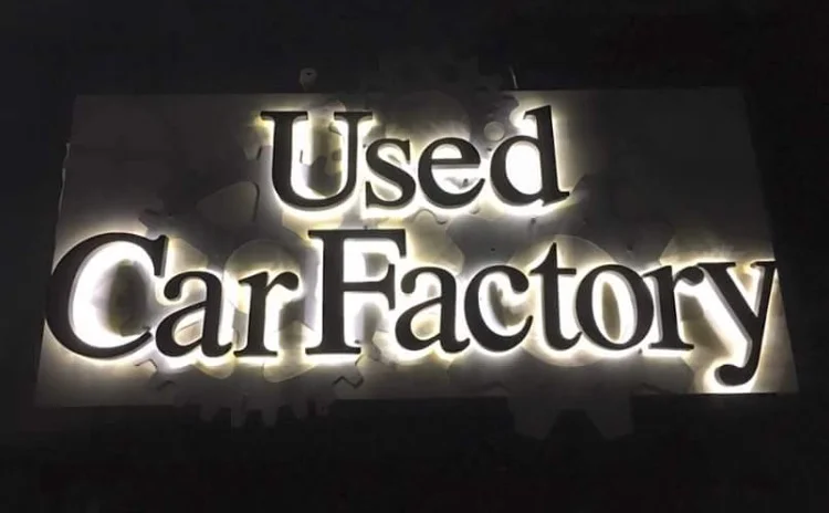 Used Car Factory Custom Exterior Sign Backlit