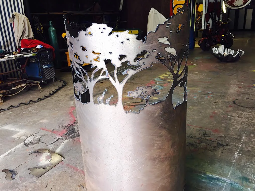 AFRICAN SCULPTURE STAND IN PROGRESS