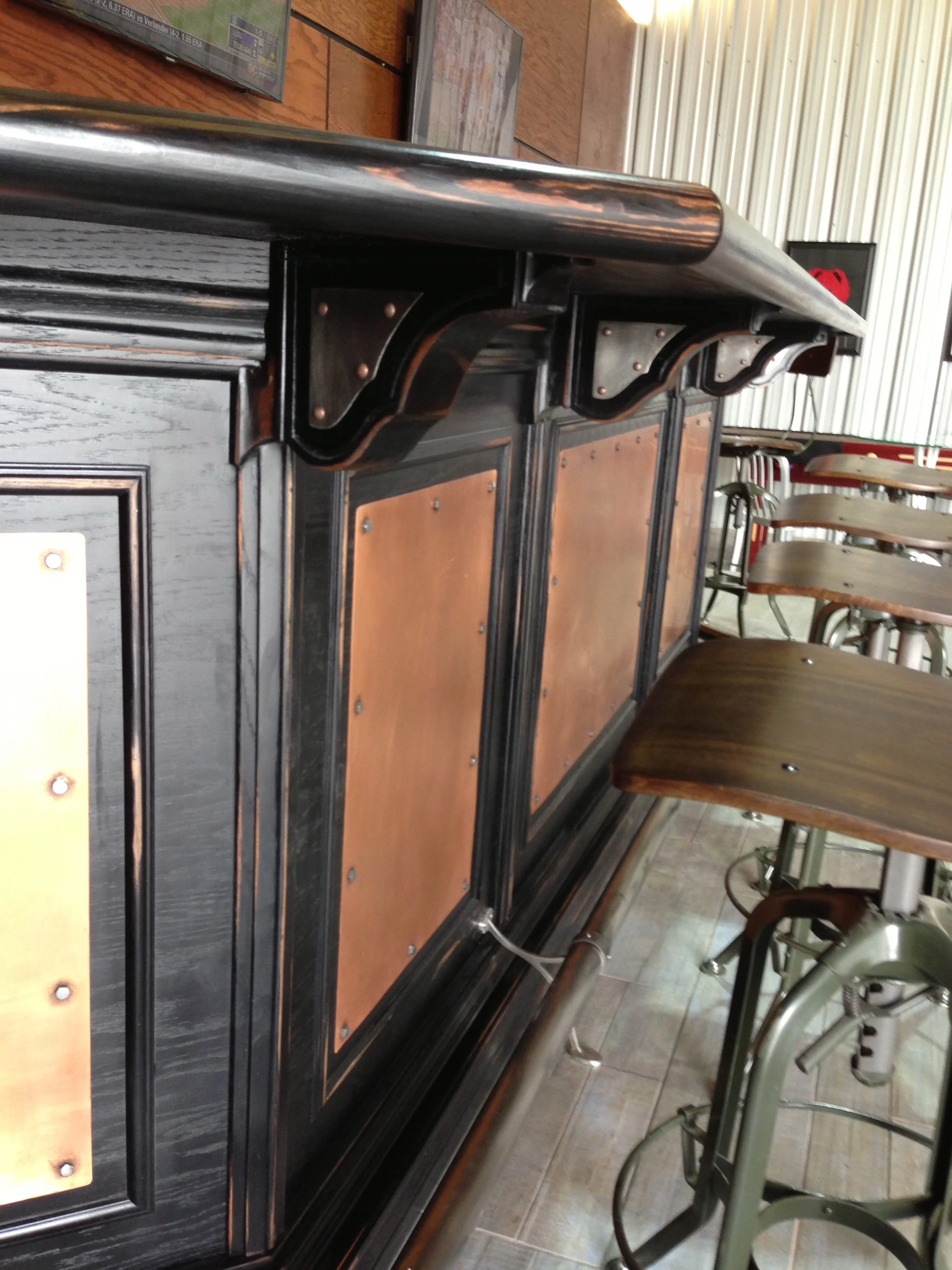 "MANning Cave" Custom Bar Detail Designed & Created by Jonah LaMonica
