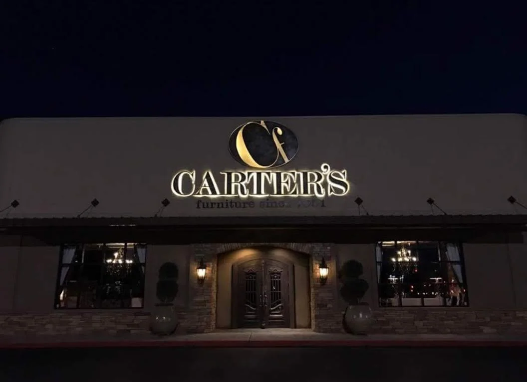 CARTERS FURNITURE CUSTOM EXTERIOR SIGN-NIGHT
