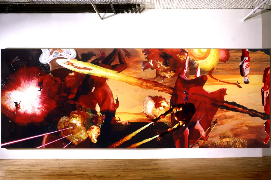 Fireball, 92.25”x148.25", Oil on Canvas, 2004
