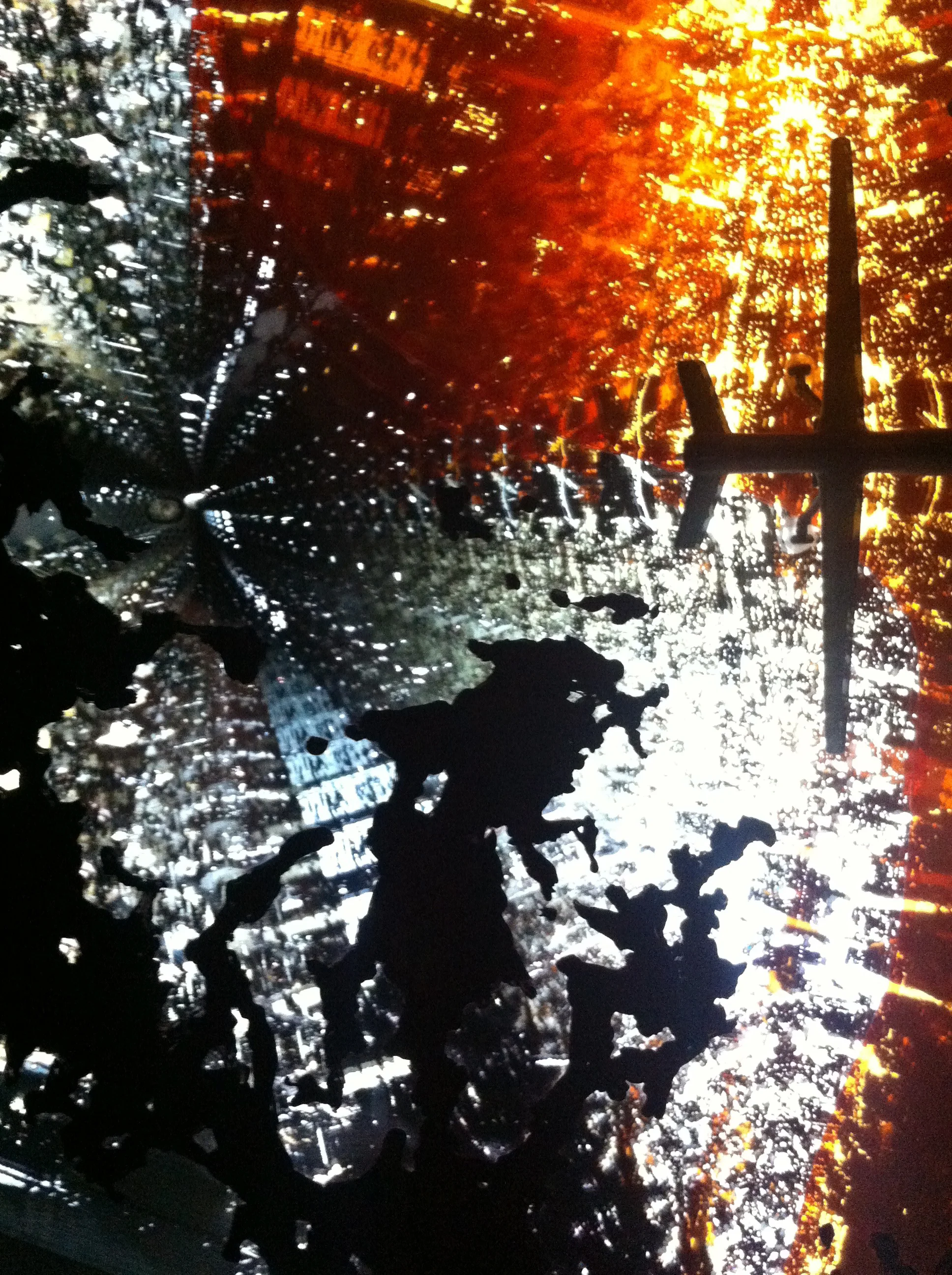 Sandy Wins, 20x24", Plexiglass, LEDs, Duratrans, 2013.
