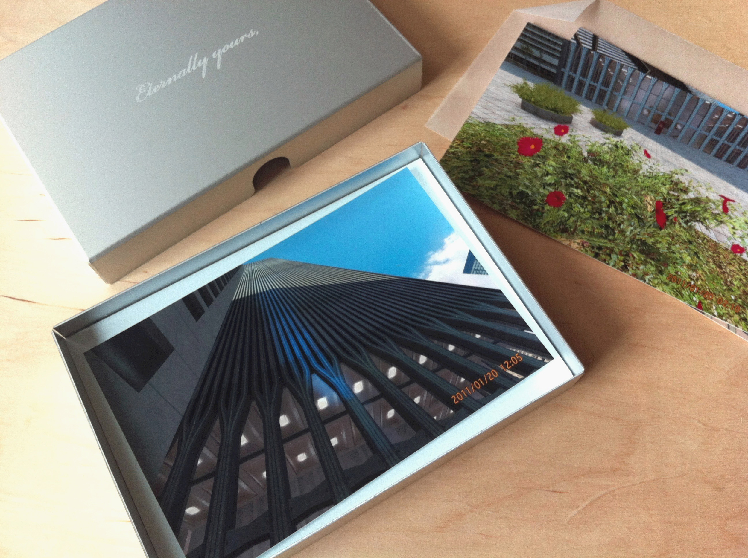 Eternally Yours. Box Set. Six Photographs and Description in laser-etched casing..
