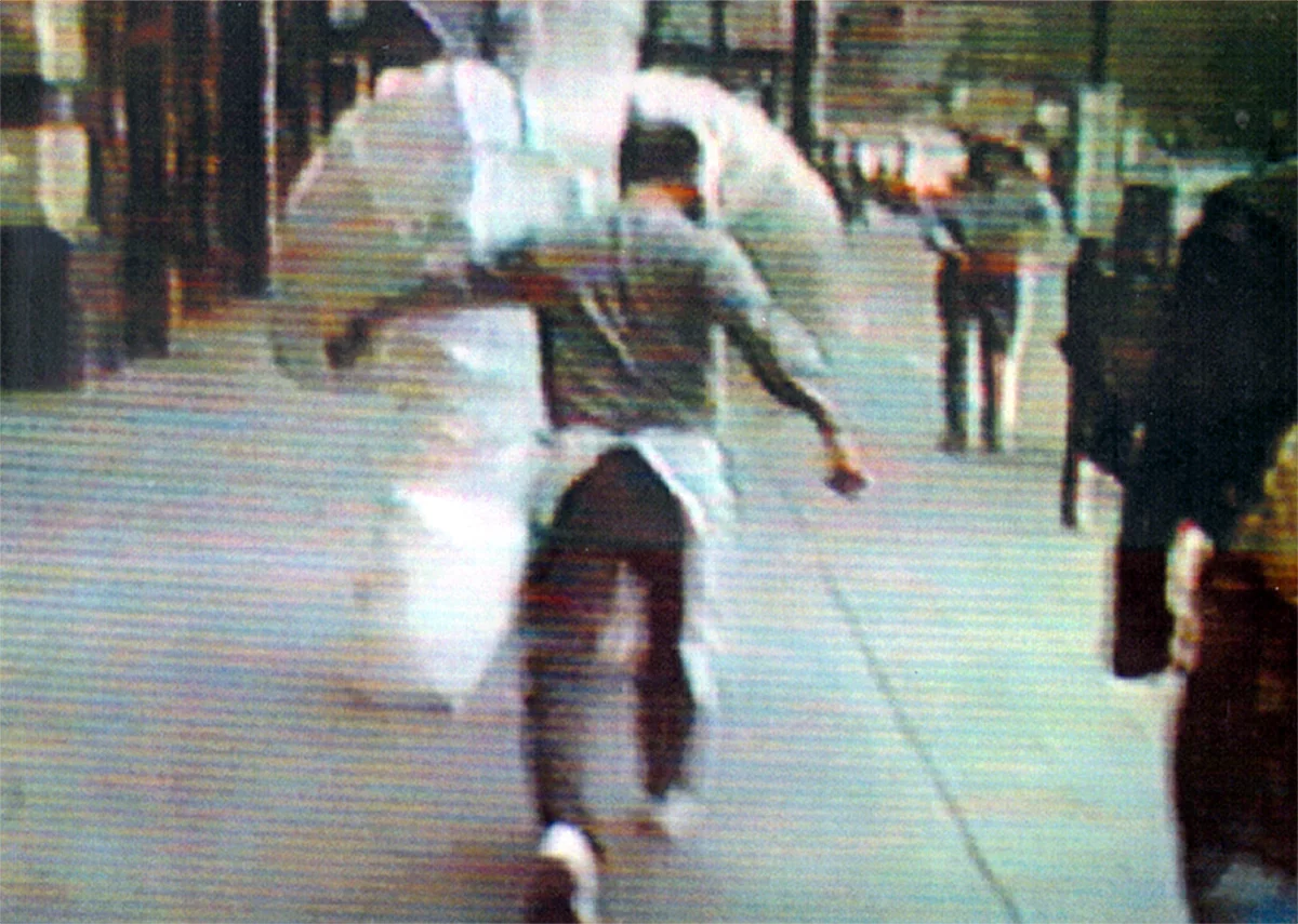 Video still from Foam Guy, 1993.