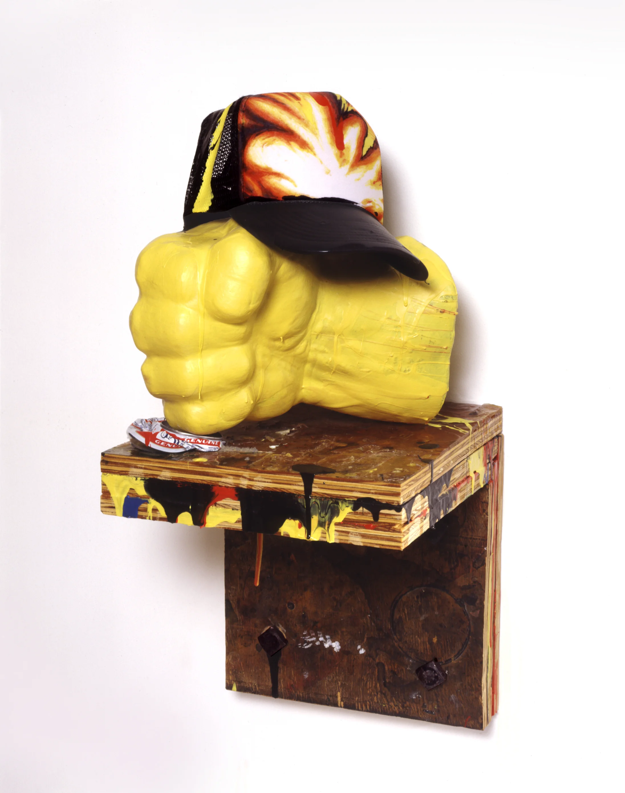 King of Rock, Beers, 12x12x24”, Sculpture with found objects, paint, 2003