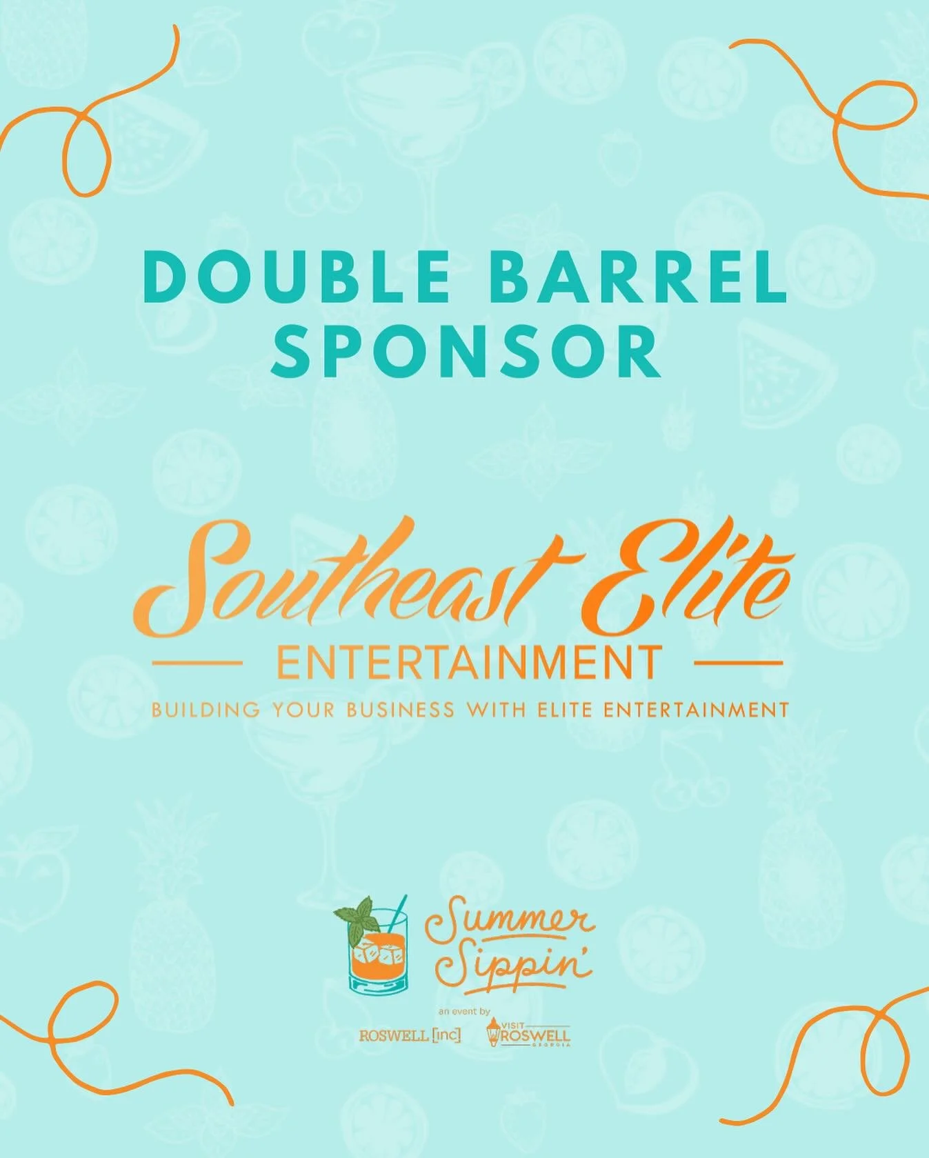 A big thank you to our Double Barrel Sponsor, @seelite1, for supporting Summer Sippin&rsquo;! 🍹 Your elite entertainment brings the perfect vibes to Roswell.