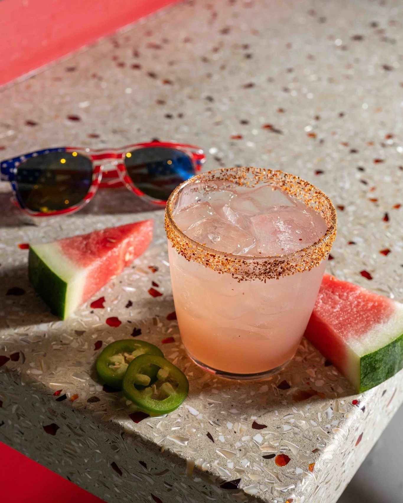 Sweet heat is on the Summer Sippin&rsquo; menu at @rockntaco 🍉🔥

Meet Watermelon Sugar on Fire &mdash; a bold cocktail made with Casamigos Jalape&ntilde;o Tequila, fresh watermelon syrup, and sour mix for the perfect balance of refreshing and spicy