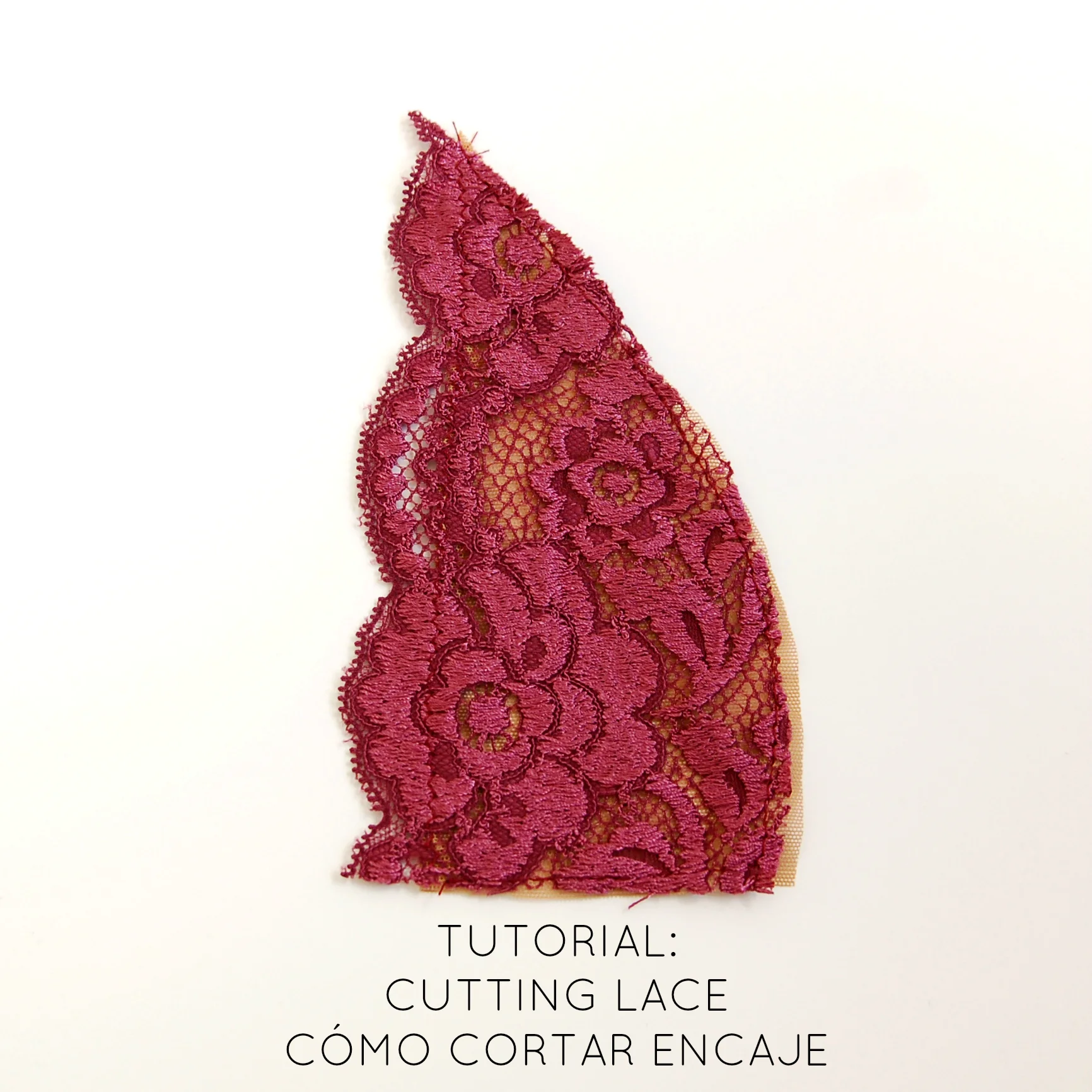 Tutorial cómo cortar encaje // Tutorial how to cut lace — Studio Costura