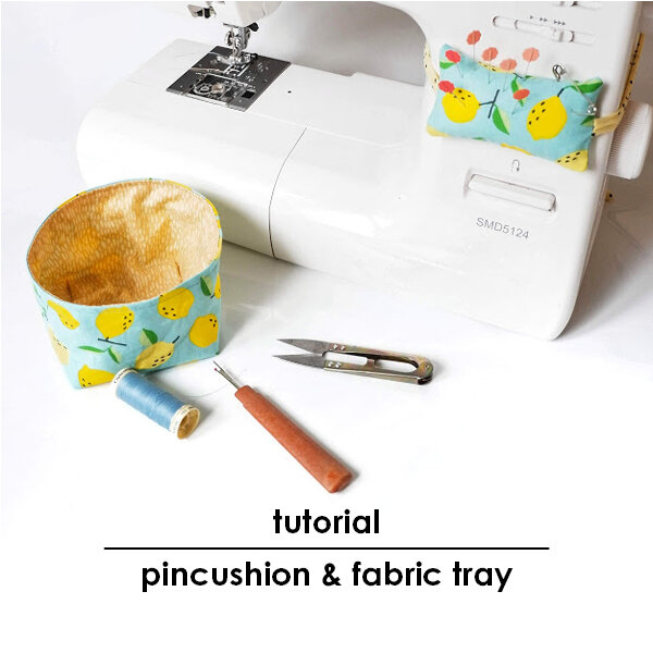 Tutorial: pincushion + fabric tray // Tutorial: alfiletero + cesta de tela  — Studio Costura