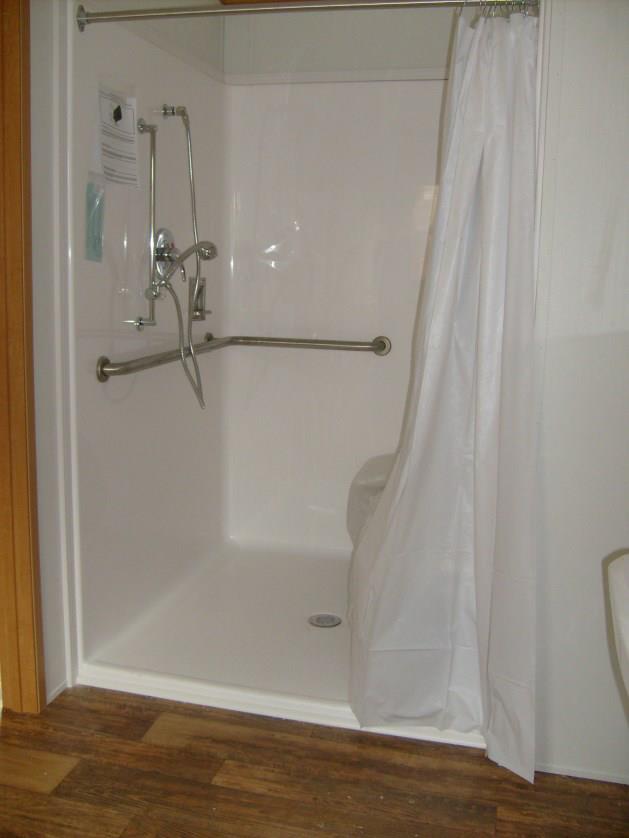 50 x 50 roll in shower with folding seat