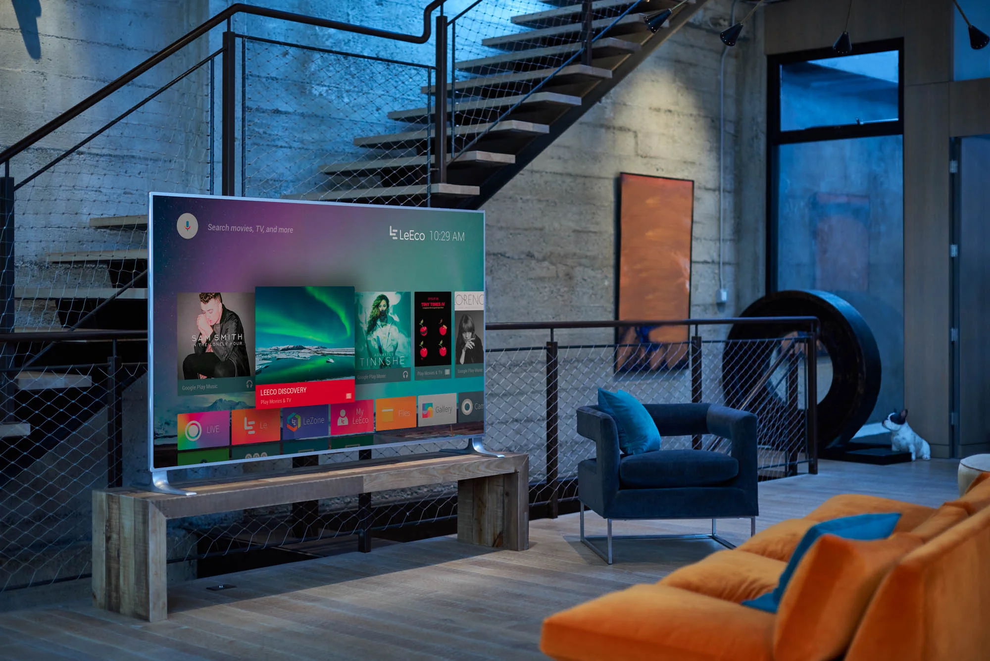 LeEco TV in a modern living room