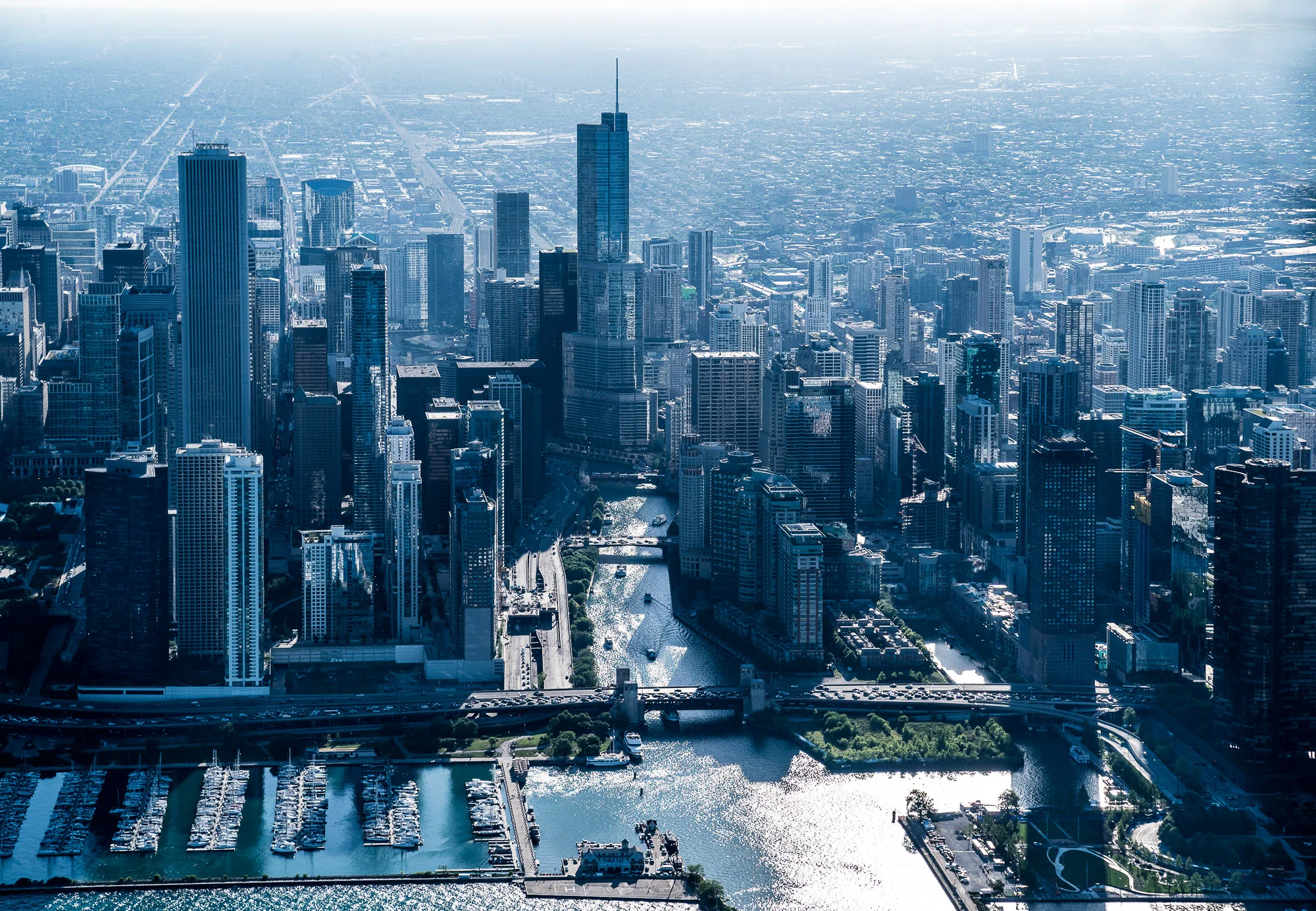 Aerial of Chicago Skyline