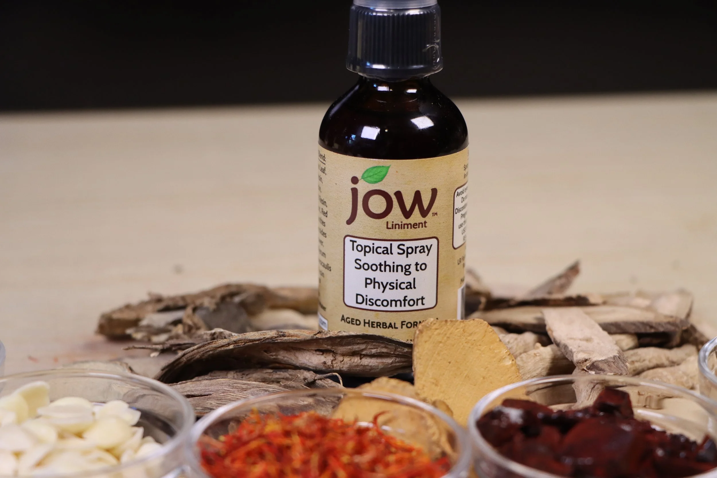 Jow Liniment Spray - Herbal Topical for Stiffness, Bruising & Aches