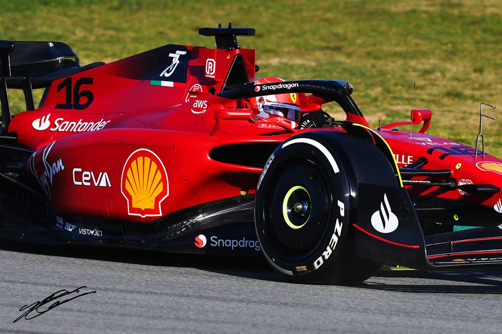 Ferrari F1 Racing Car - Charles Leclerc 2021 - Canvas