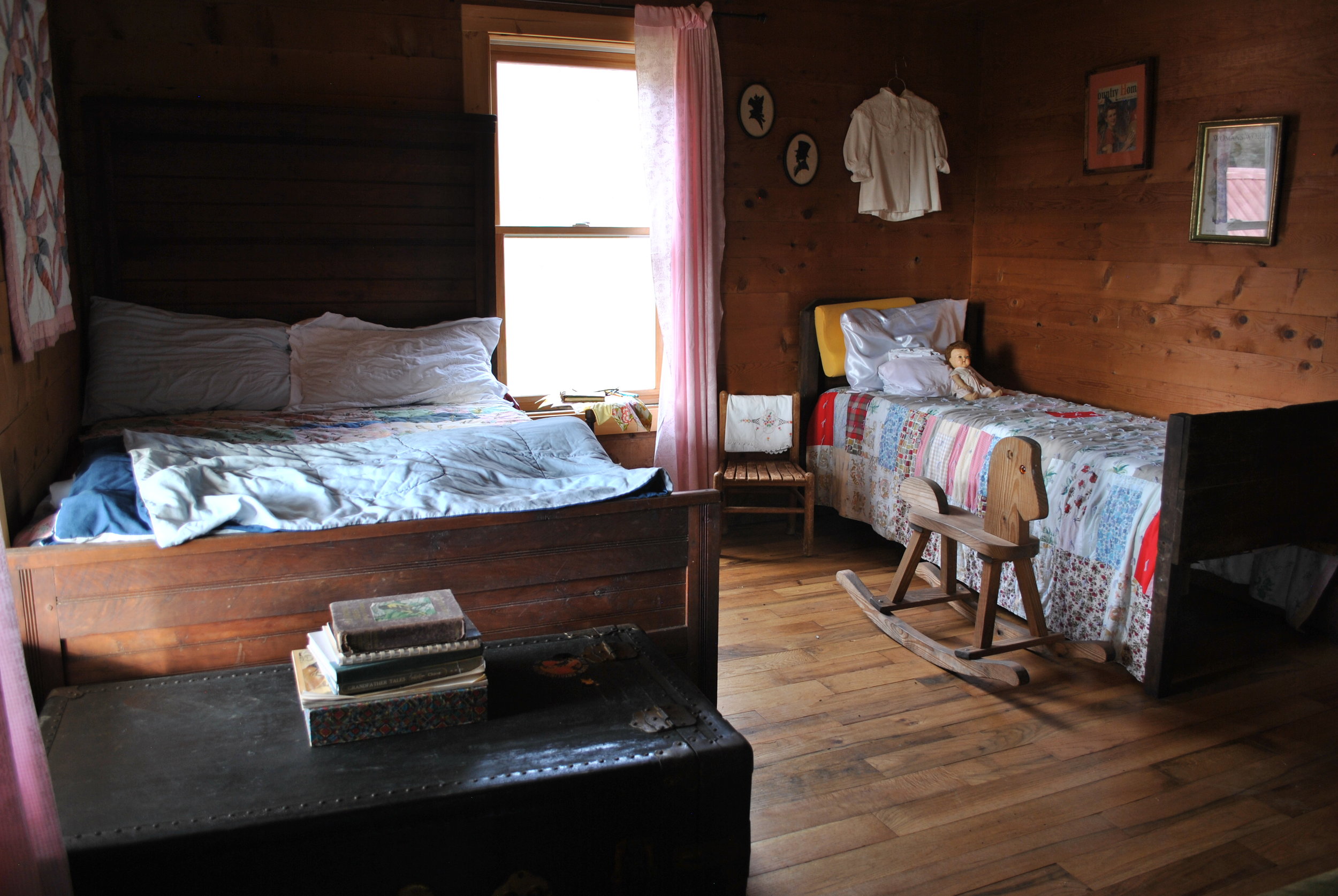 Downstairs Bedroom #2 has a 3/4 bed and a child's bed