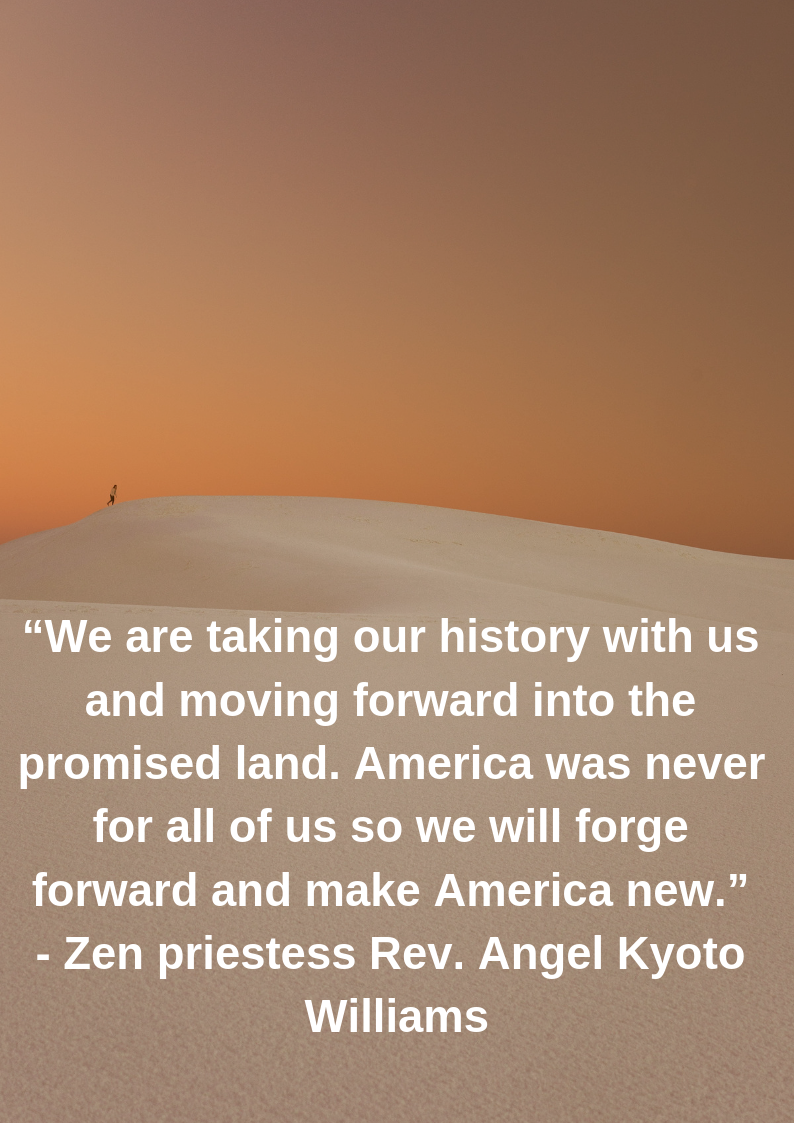“We are taking our history with us and moving forward into the promised land. America was never for all of us so we will forge forward and make America new.”.png