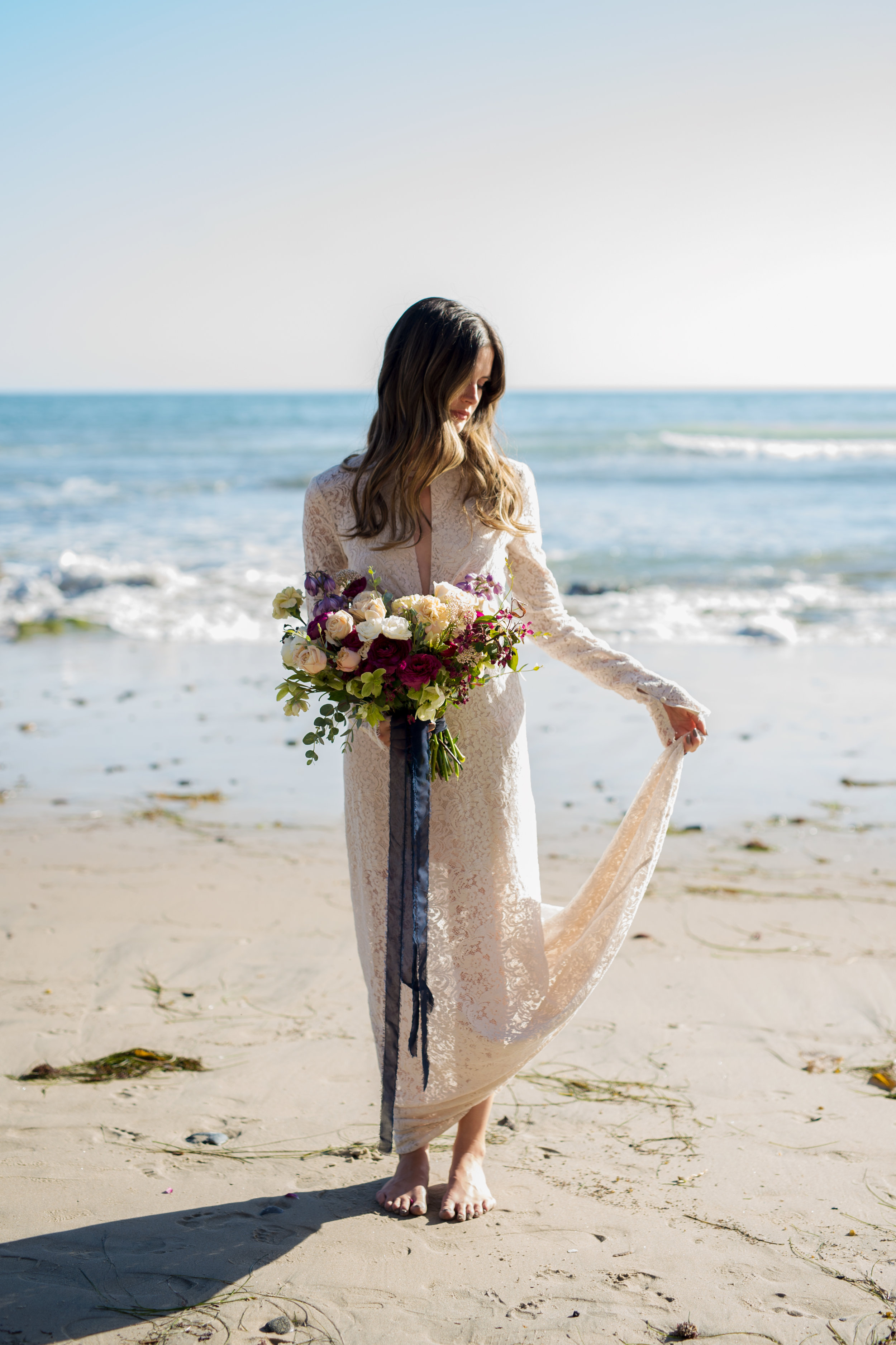 Southern California Beach Editorial Wedding Shoot