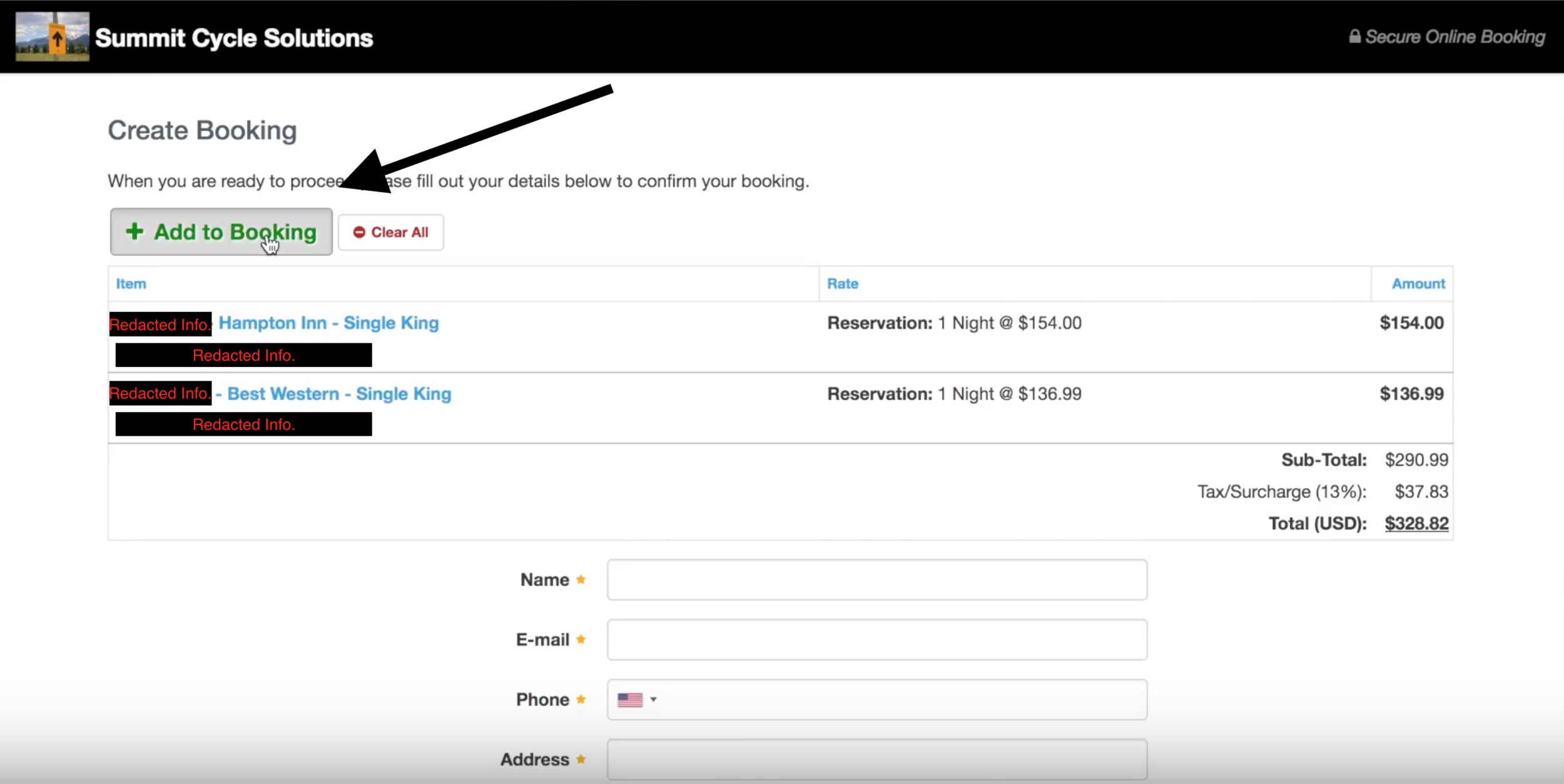 *Special Note* Please be sure to use the "add to booking" button after selecting each nights lodging. This will allow for one singular, expedited checkout.