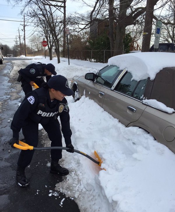 Camden police reach out as snow piles up