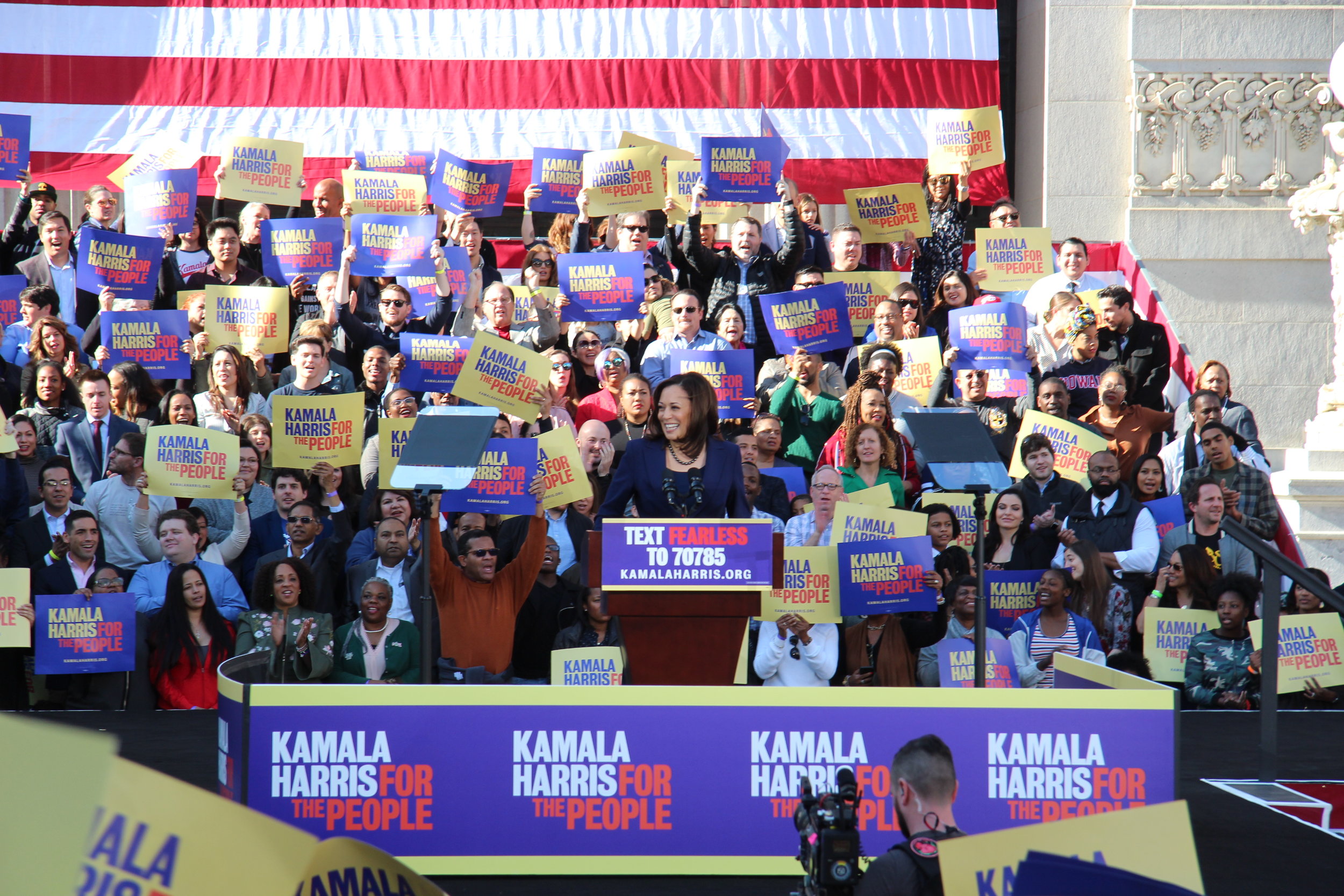 Sen. Kamala Harris officially launched her Presidential campaign today in Oakland, CA, U.S. She announced her decision to run for president on Martin Luther King Day, January 21, 2019. photo by Kathryn E. Styer/KGPC NEWS