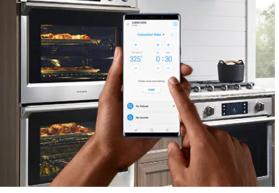 Samsung Android Oven This has got to be one of the craziest pieces of technology I have ever heard of! Unfortunately, I believe it is only sold in Korea, but check this out! This oven allows you to control the temperature and cook time on your meals, all from the app! Not only that, it can tell you how many calories are in your meal. LIKE WHAT? Surprisingly this one also is super energy efficient! AMERICA, bring this one over!!
