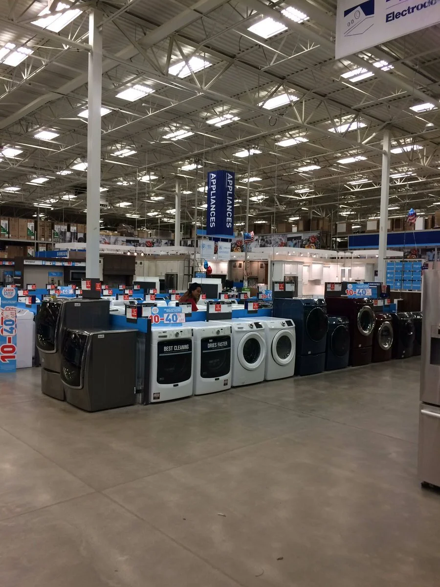  We can only hope that our stores and showrooms will one day go back to showing appliances this way and having sales like this. 