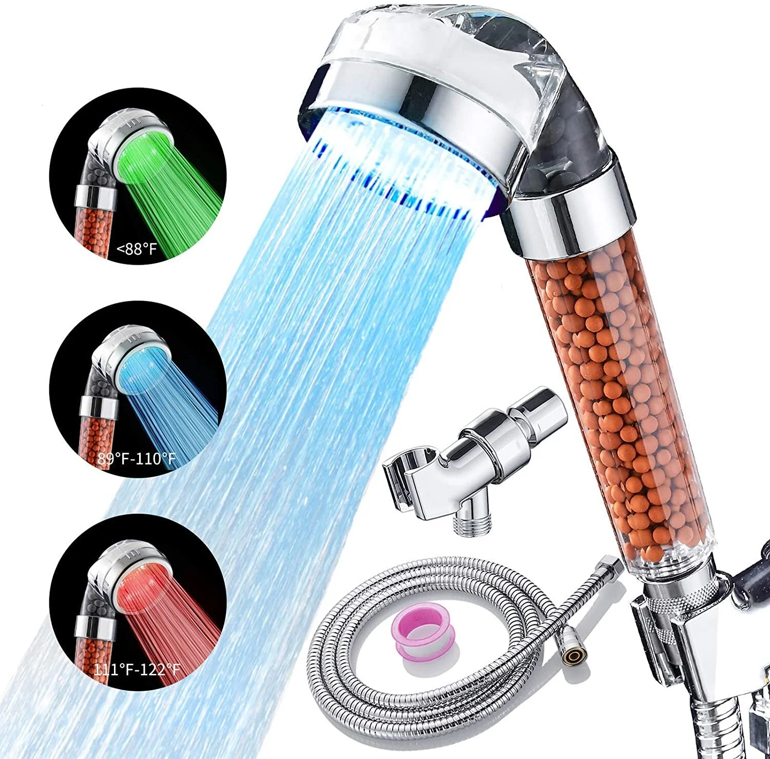 LED Showerhead to show you how hot your shower is before you hop in.