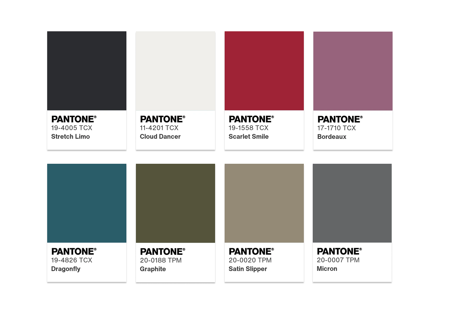 Glamour &amp; Gleam Color Palette for Cloud Dancer Color of the Year 2026 Courtesy of Pantone