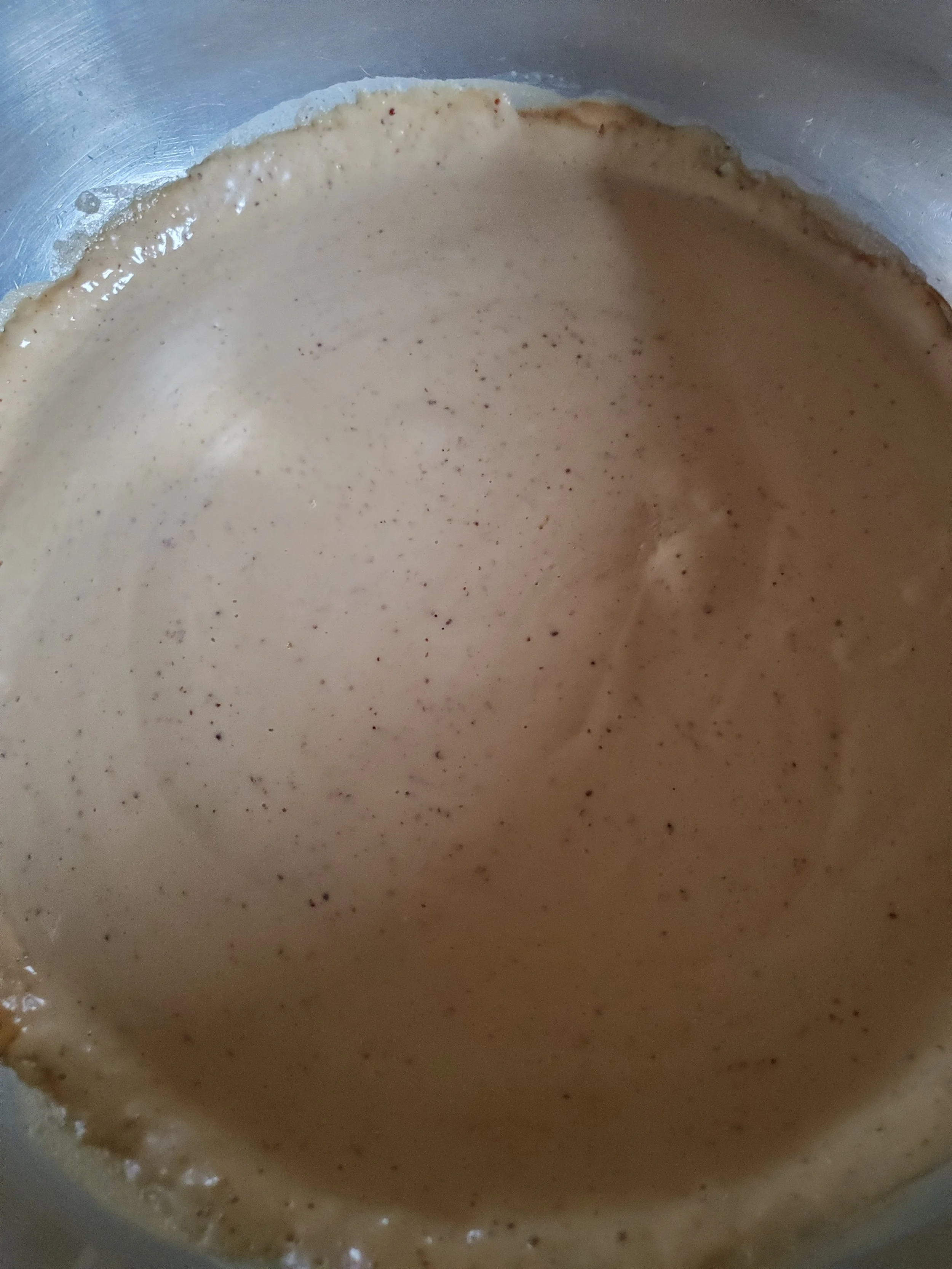 And now we have added the mustard and the beer cheese is complete!