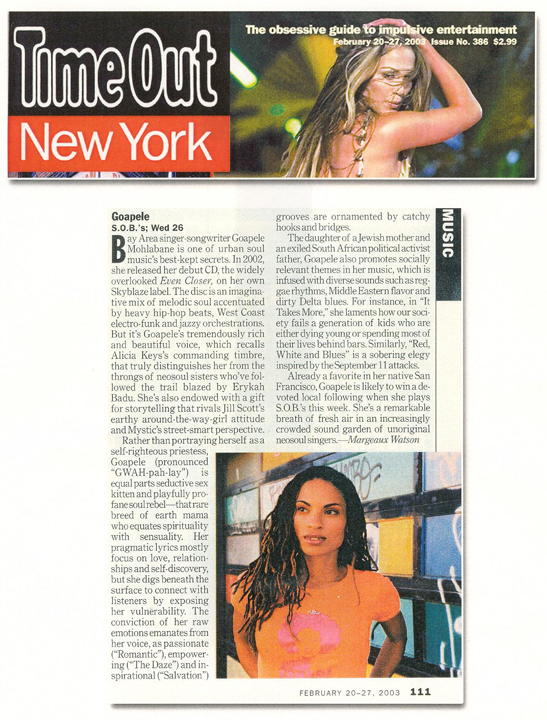 TIME OUT NEW YORK