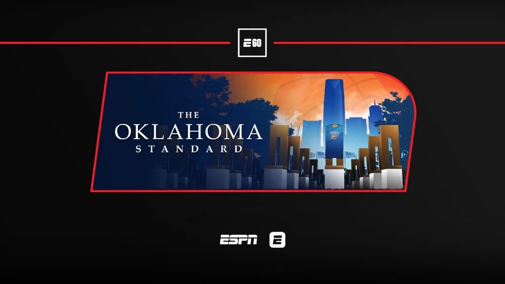 Poster for ESPN E60 documentary The Oklahoma Standard about the Oklahoma City Thunder and Oklahoma City, with cinematography by Marcus Guider.