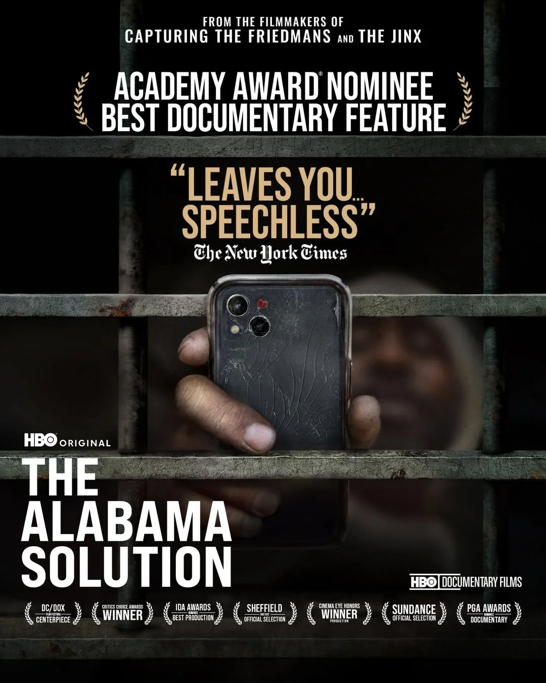 Official poster for HBO documentary The Alabama Solution, directed by Andrew Jarecki and Charlotte Kaufman, Academy Award nominated with New York Times review, contributing cinematography by Marcus Guider