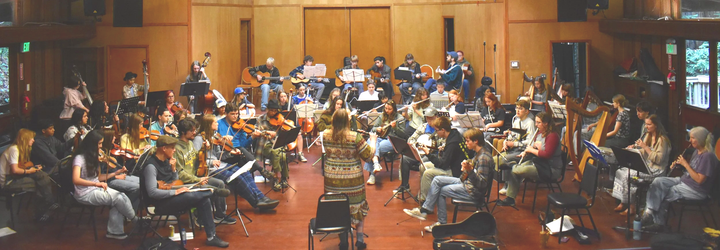 Teen Camp 2026 ensemble rehearsal in Helgesson Hall