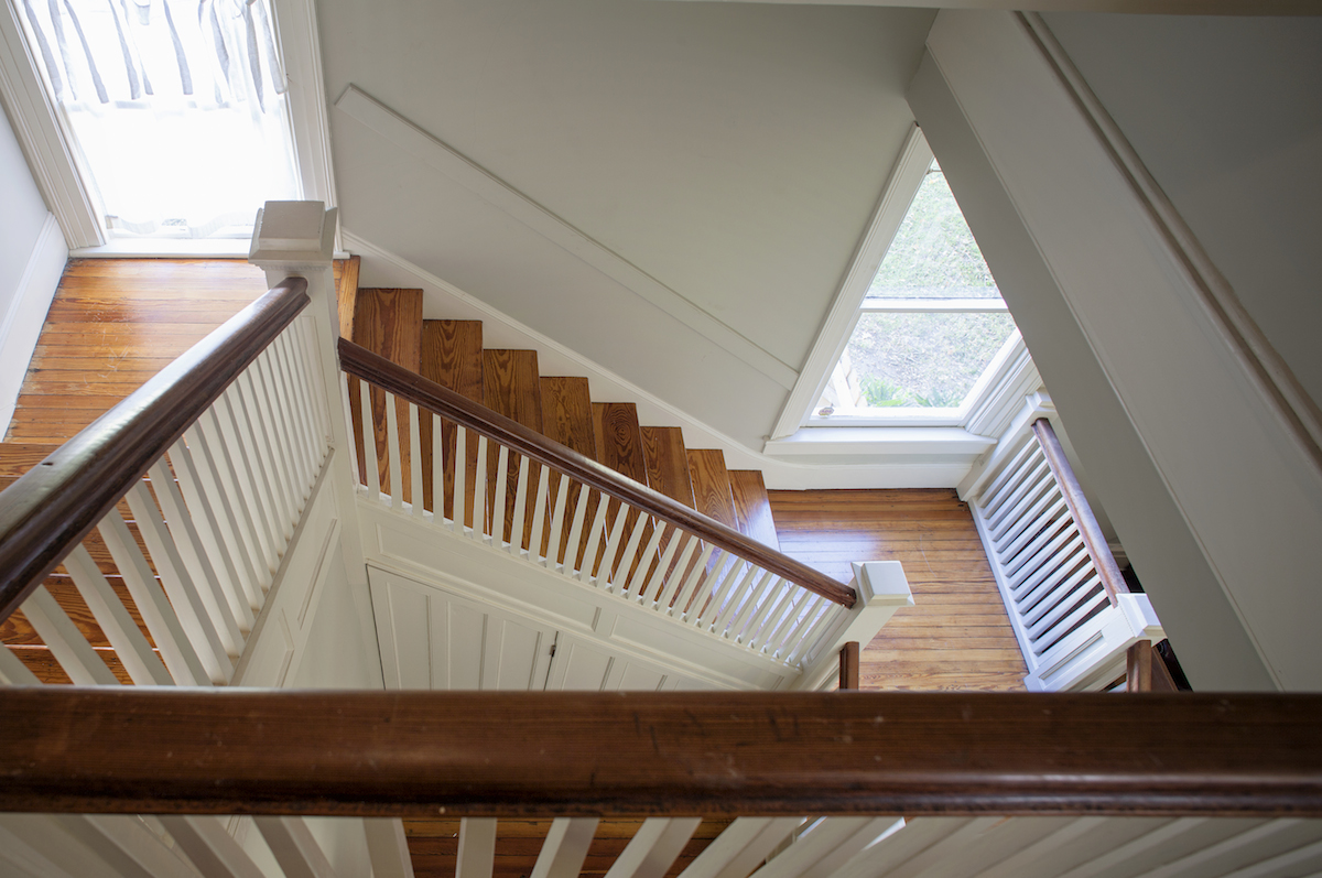 Top Bed and Breakfast Savannah Nichols Suite Down view of stairwell.jpg