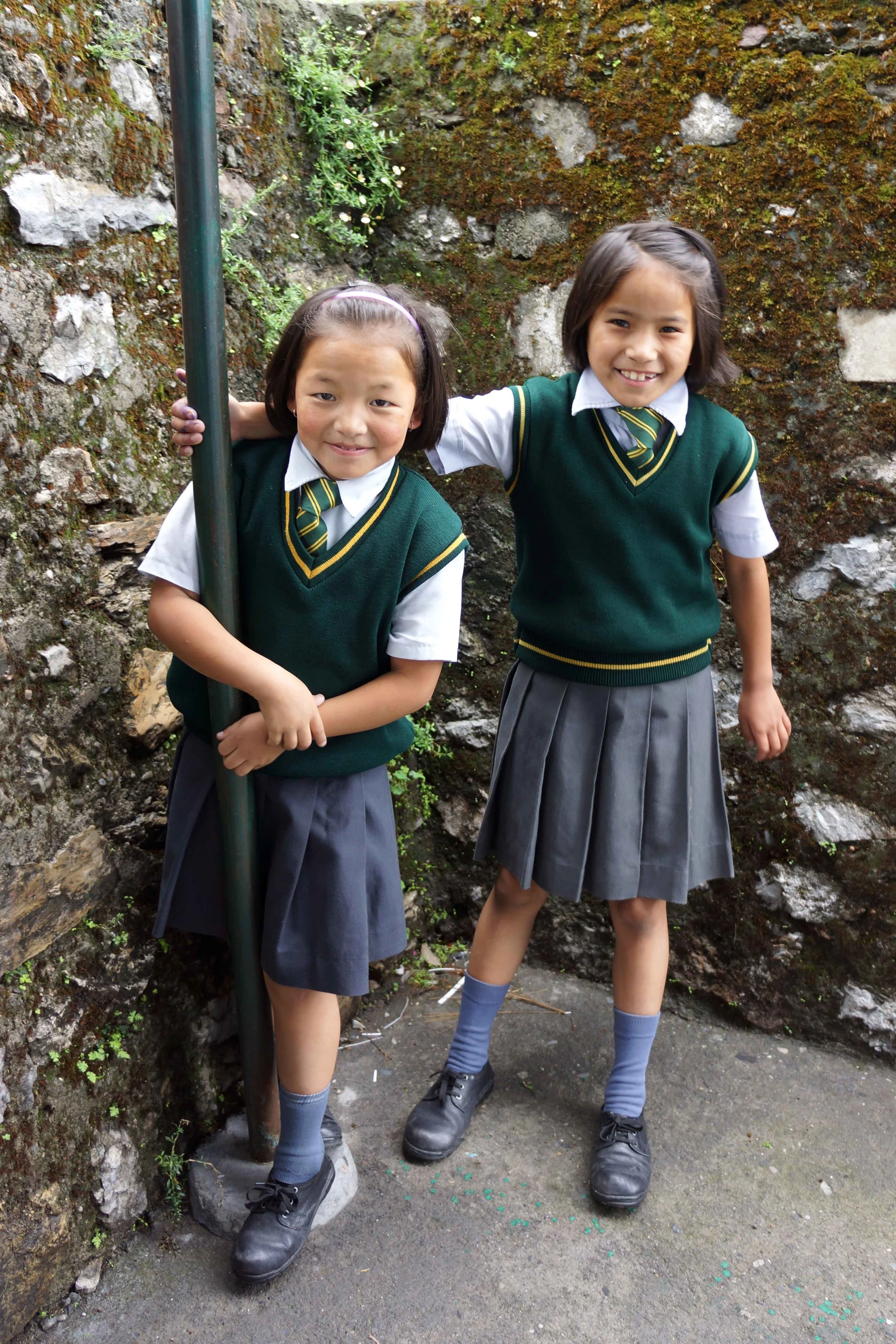Two Tibetan schoolgirls